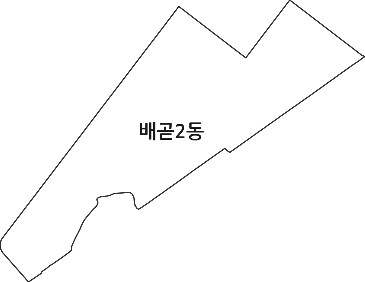 경기도 시흥시 배곧2동 행정동 행정구역 경계 지도