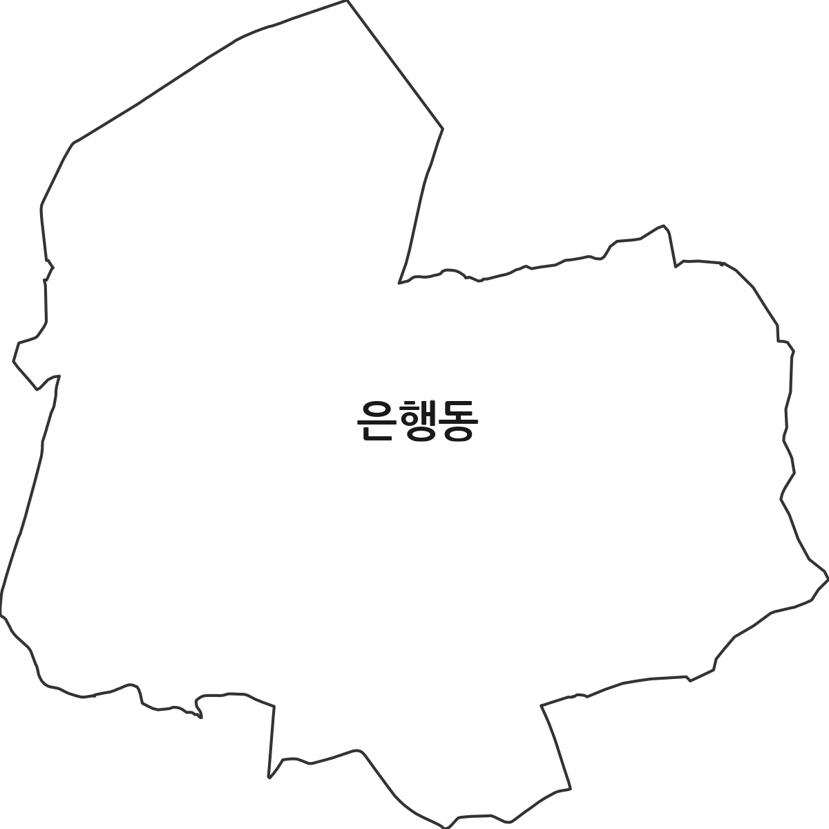 경기도 시흥시 은행동 행정동 행정구역 경계 지도