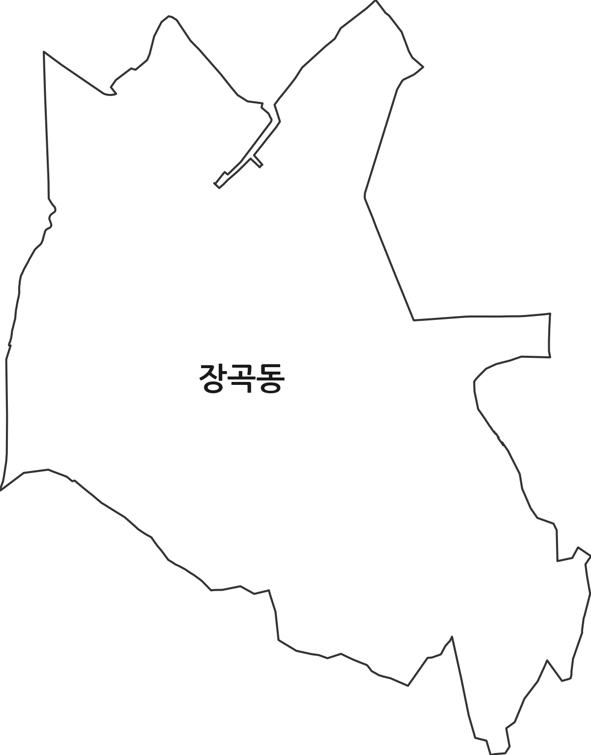 경기도 시흥시 장곡동 행정동 행정구역 경계 지도