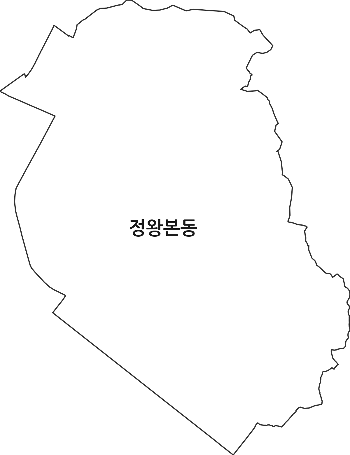 경기도 시흥시 정왕본동 행정동 행정구역 경계 지도