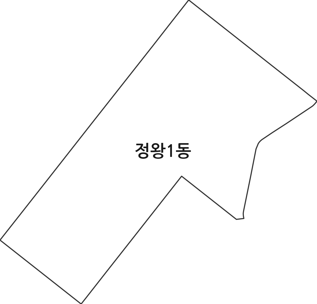 경기도 시흥시 정왕1동 행정동 행정구역 경계 지도