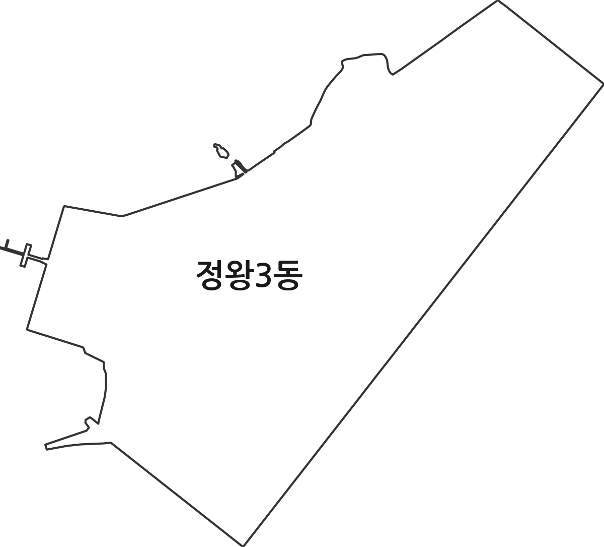 경기도 시흥시 정왕3동 행정동 행정구역 경계 지도