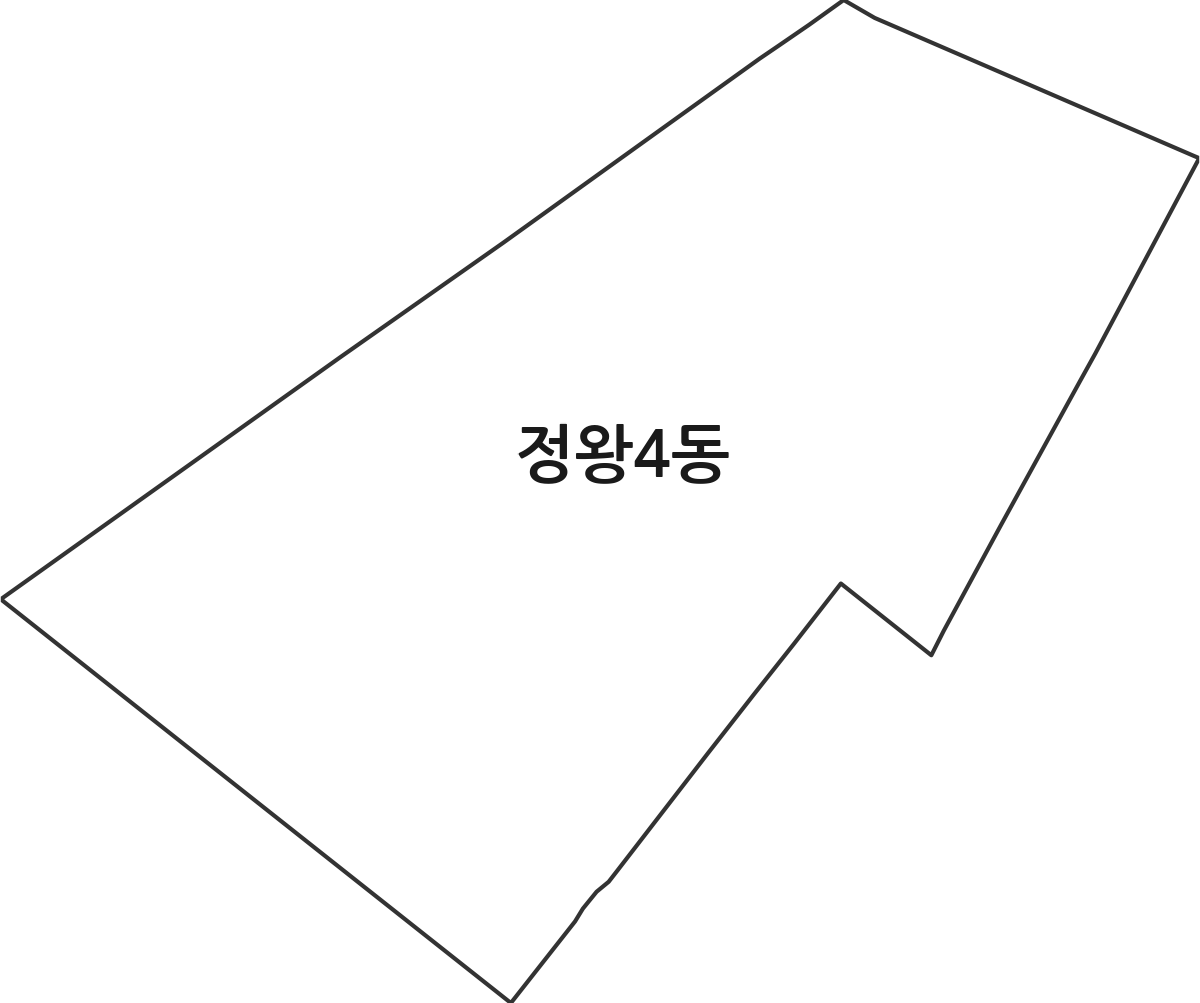 경기도 시흥시 정왕4동 행정동 행정구역 경계 지도