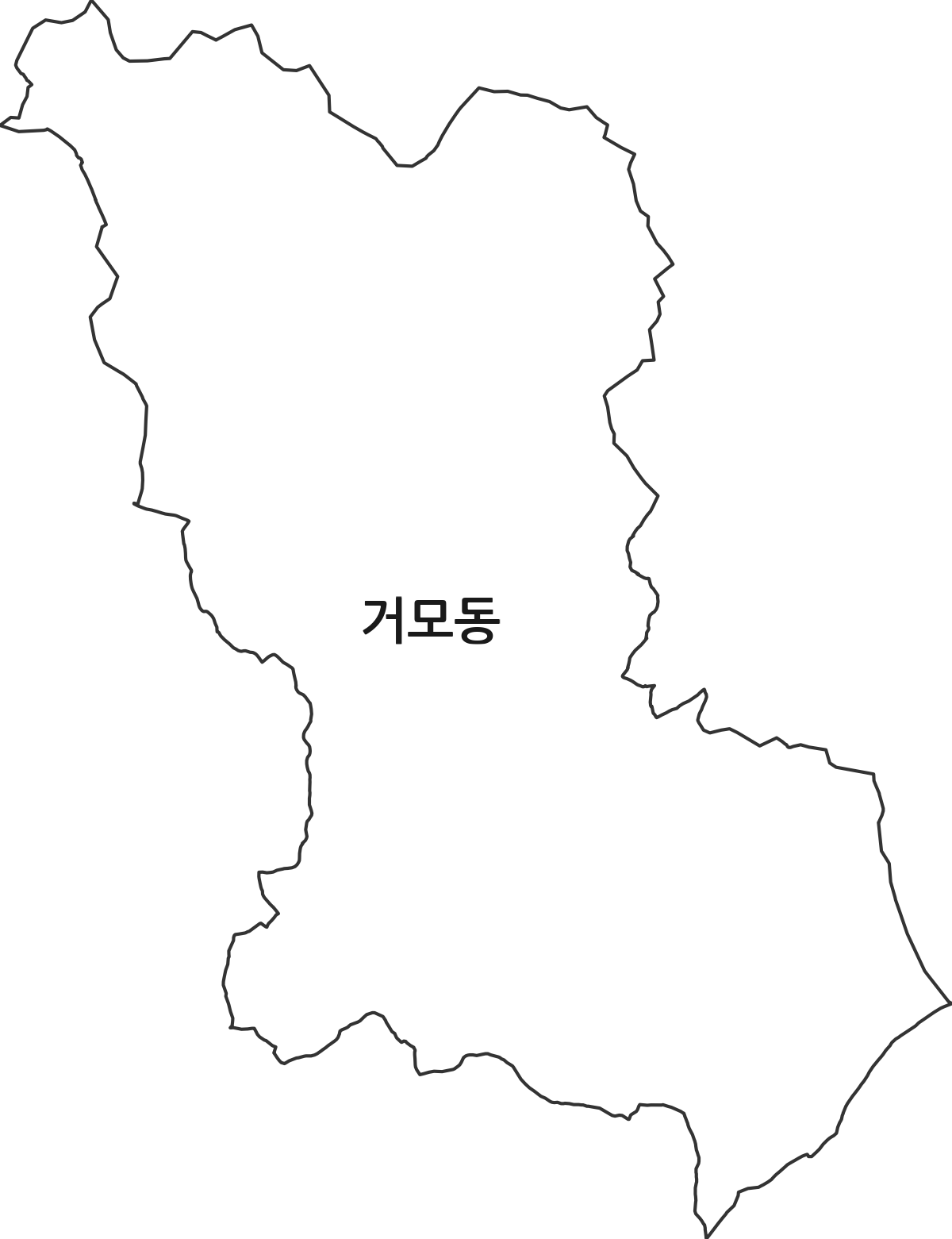 경기도 시흥시 거모동 법정동 행정구역 경계 지도
