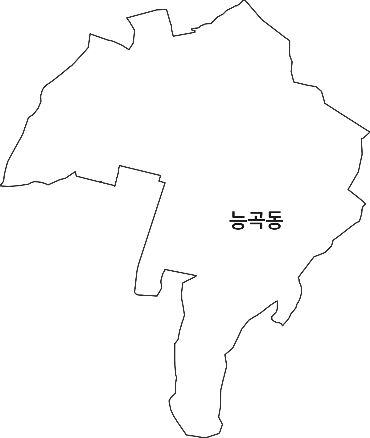 경기도 시흥시 능곡동 법정동 행정구역 경계 지도