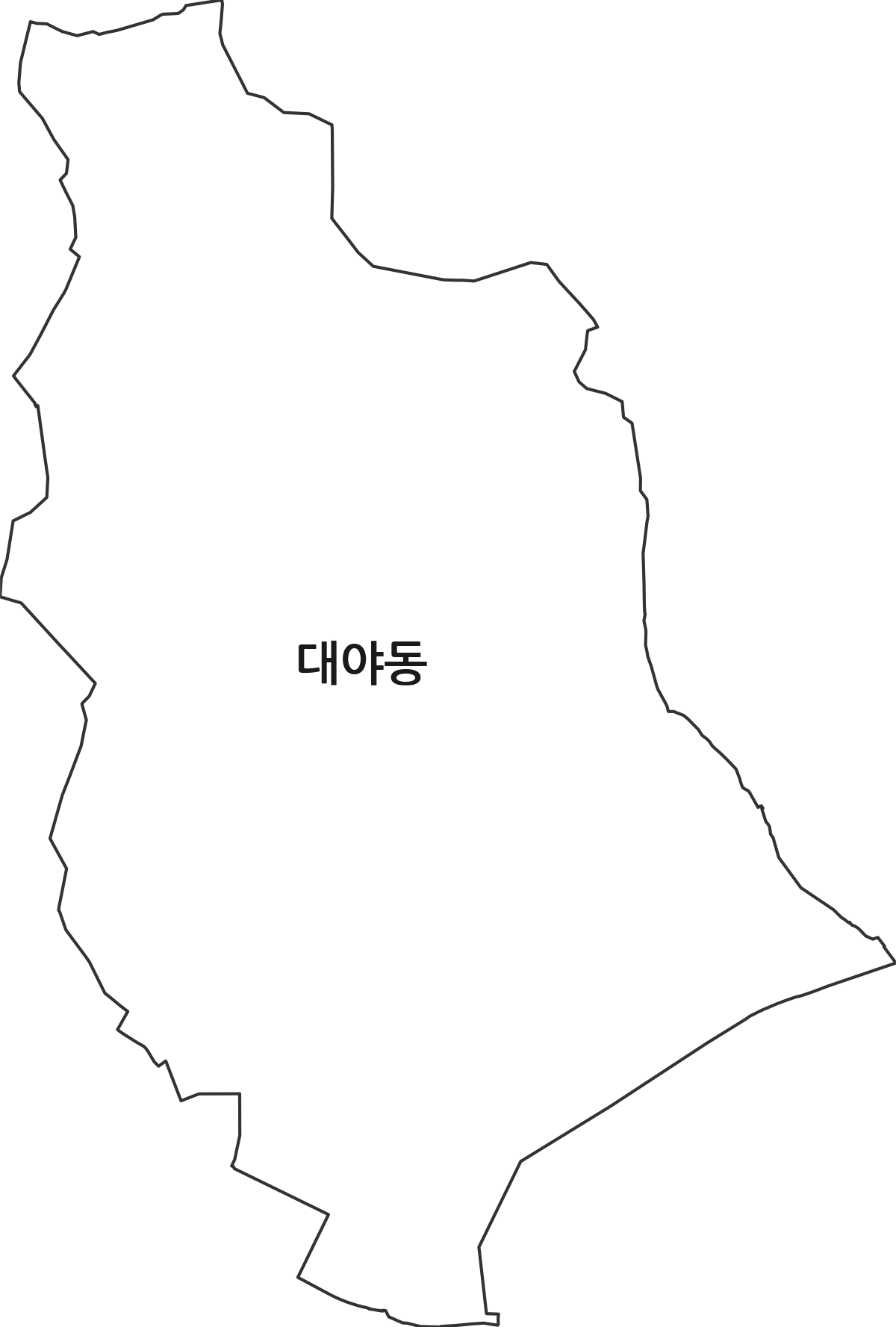 경기도 시흥시 대야동 법정동 행정구역 경계 지도