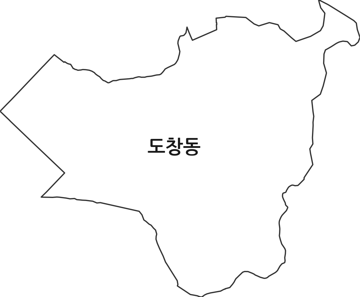 경기도 시흥시 도창동 법정동 행정구역 경계 지도