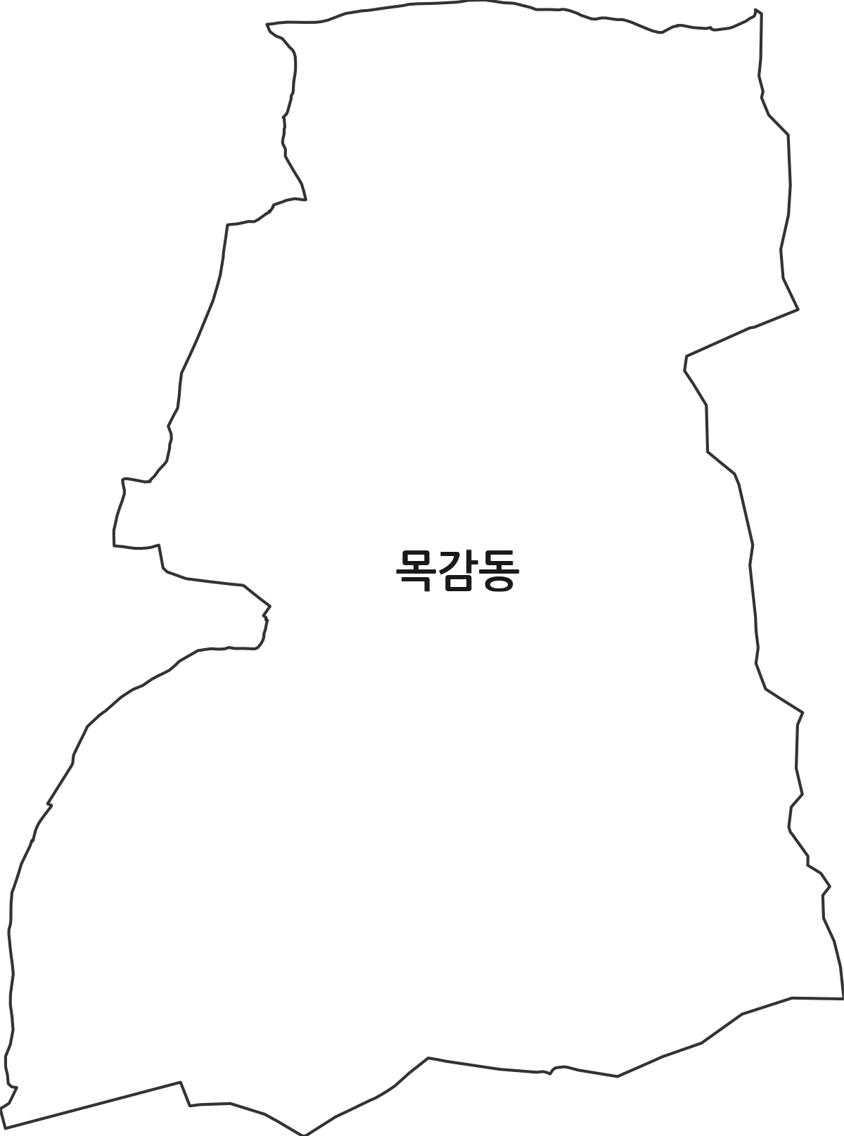경기도 시흥시 목감동 법정동 행정구역 경계 지도