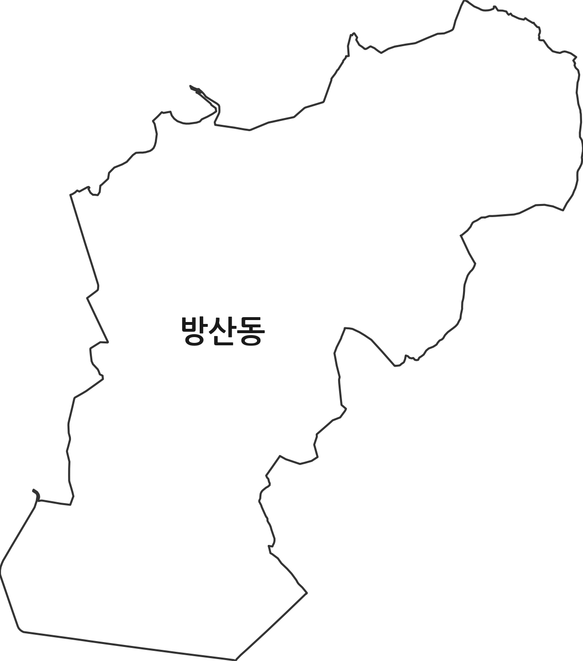 경기도 시흥시 방산동 법정동 행정구역 경계 지도