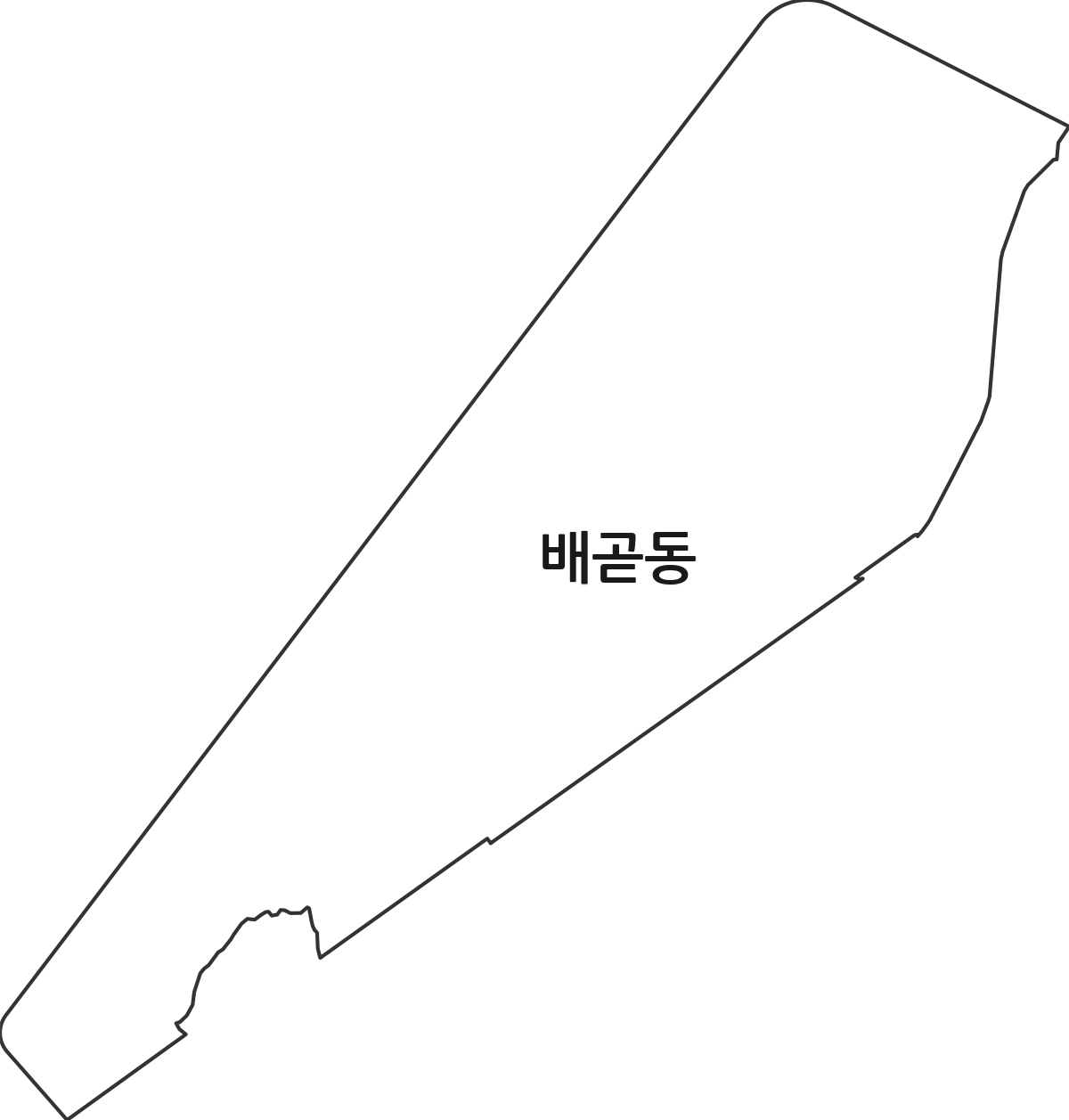 경기도 시흥시 배곧동 법정동 행정구역 경계 지도