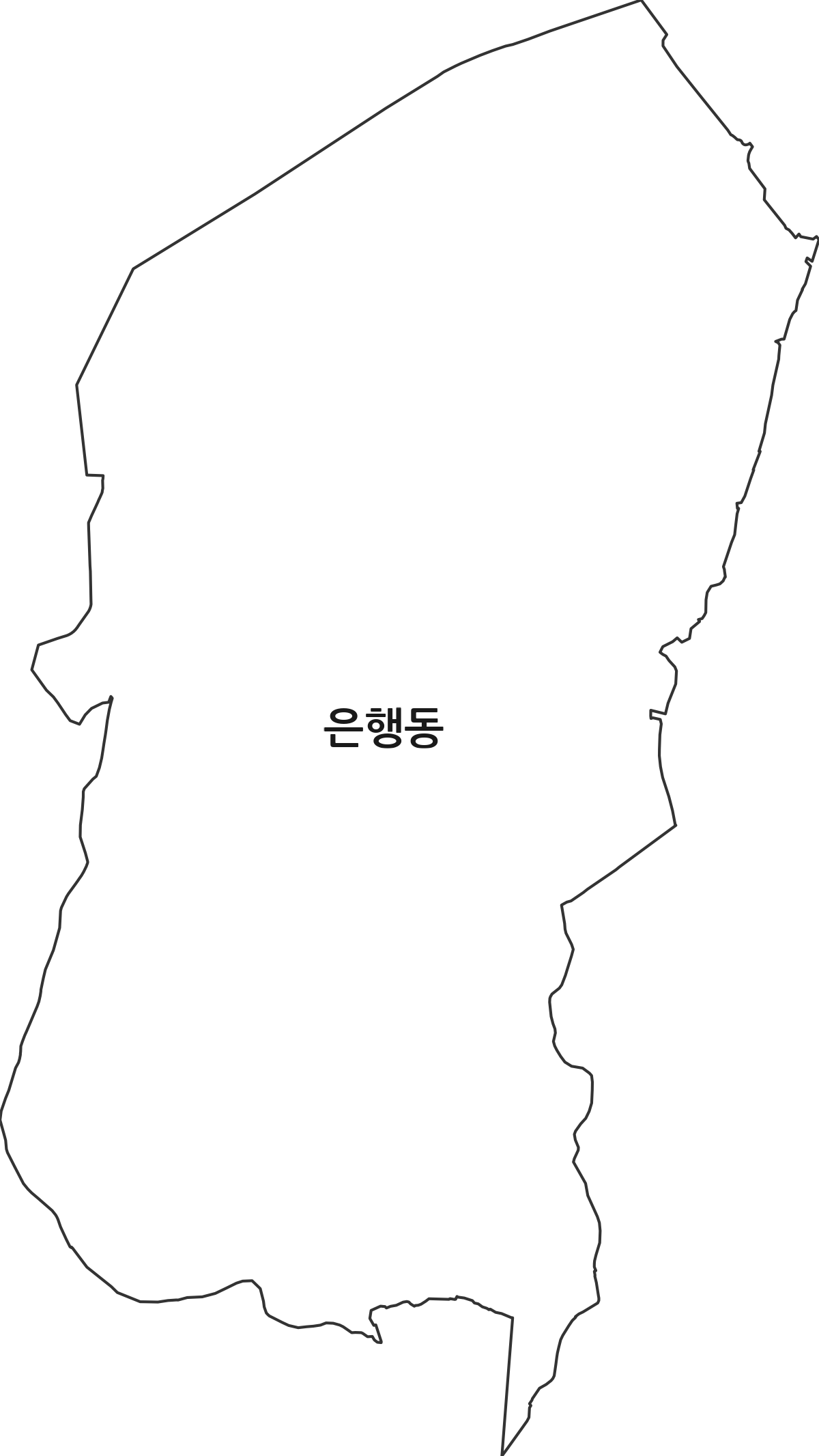 경기도 시흥시 은행동 법정동 행정구역 경계 지도