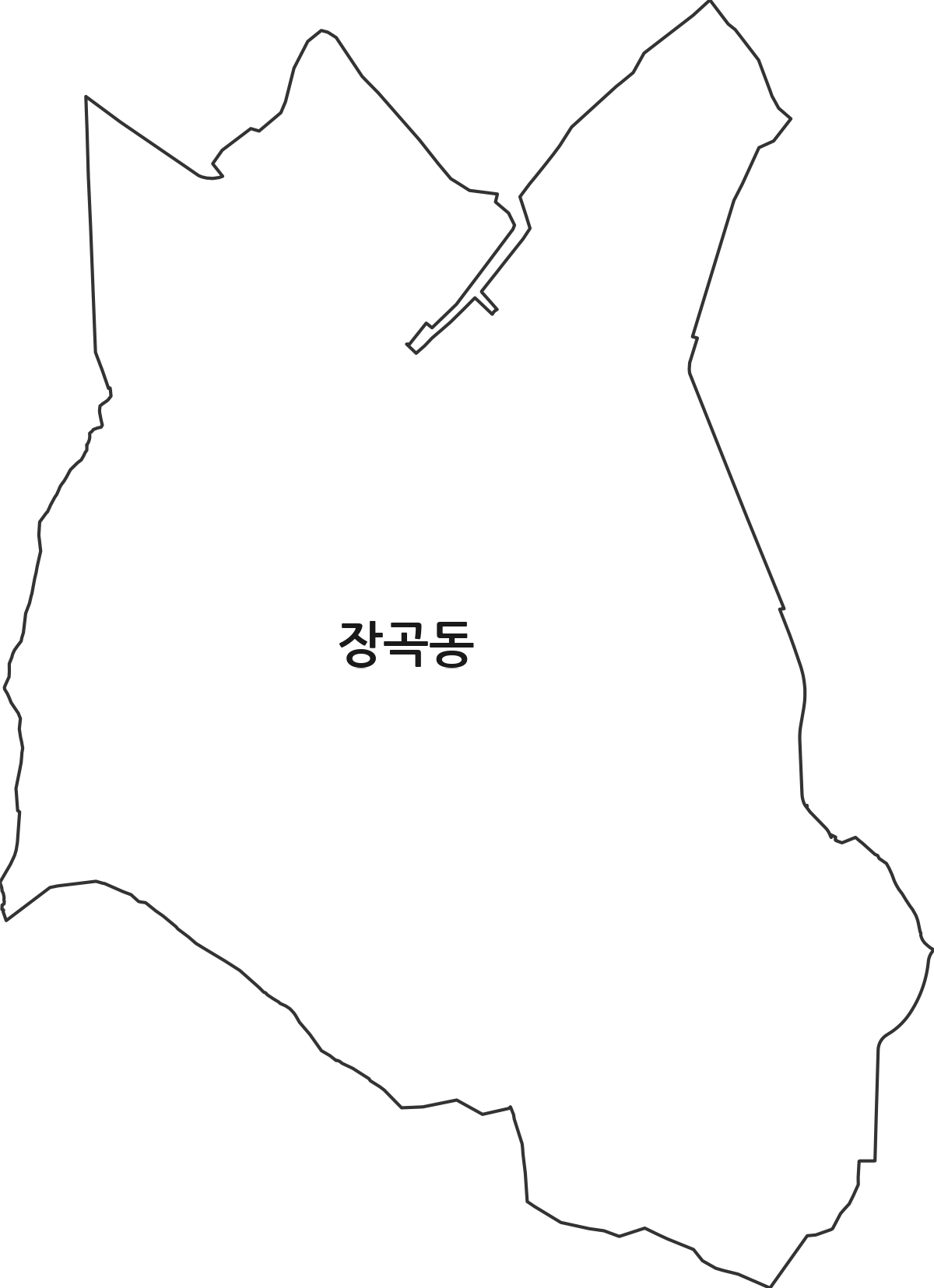 경기도 시흥시 장곡동 법정동 행정구역 경계 지도