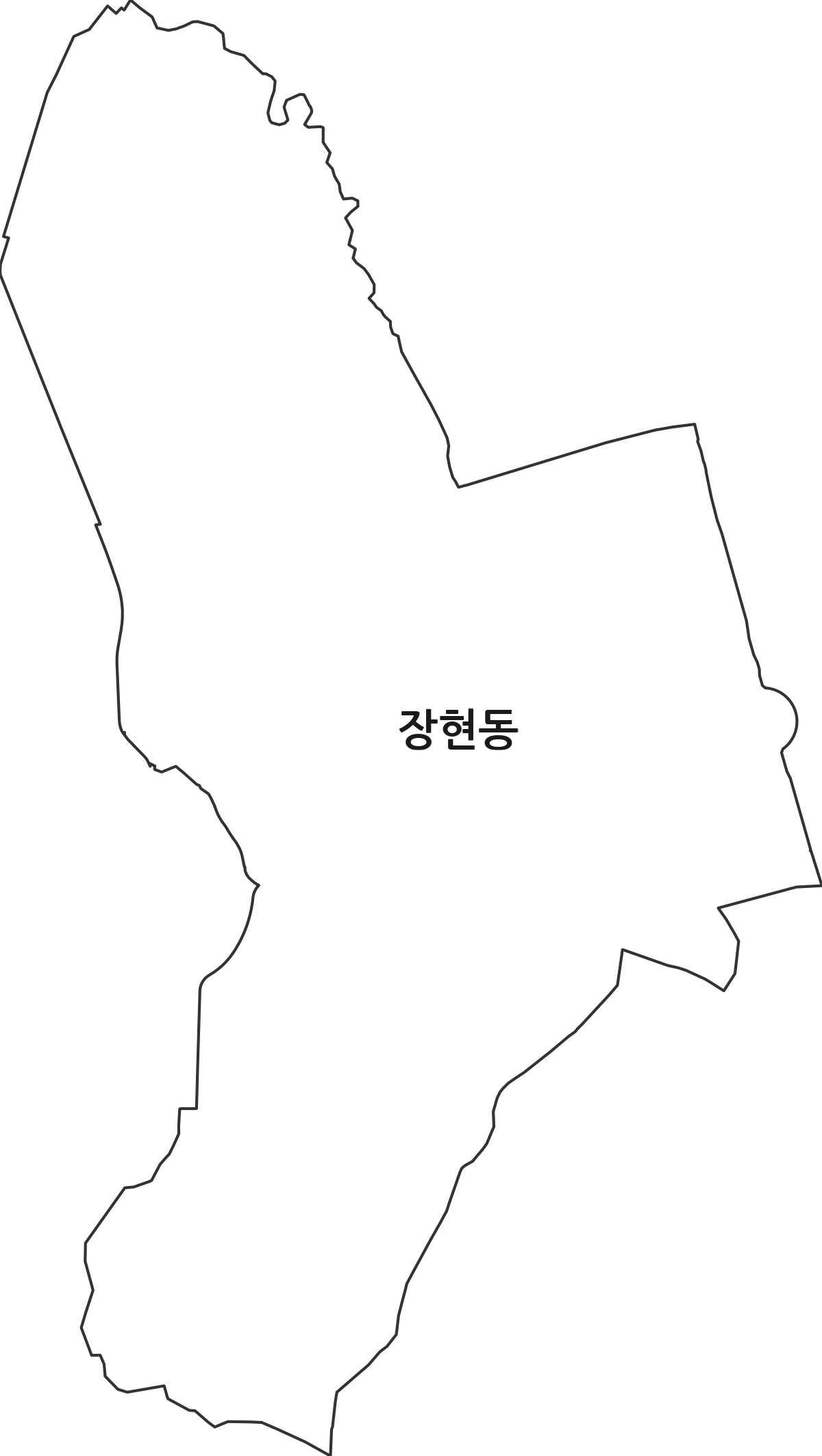 경기도 시흥시 장현동 법정동 행정구역 경계 지도