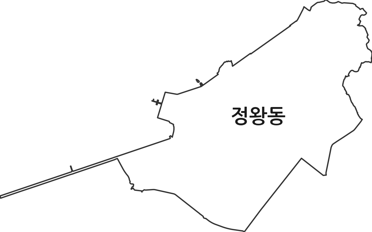 경기도 시흥시 정왕동 법정동 행정구역 경계 지도