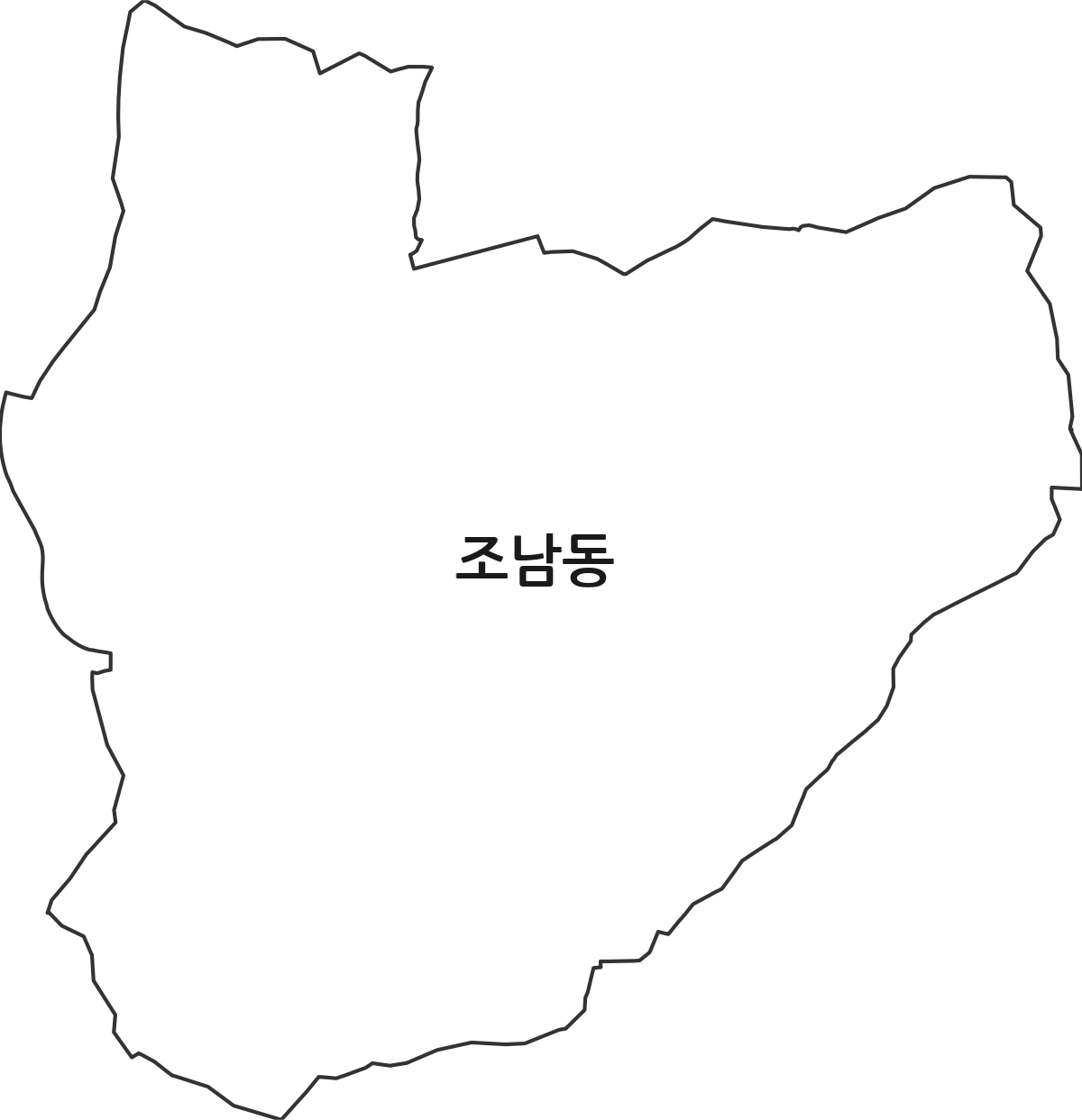 경기도 시흥시 조남동 법정동 행정구역 경계 지도