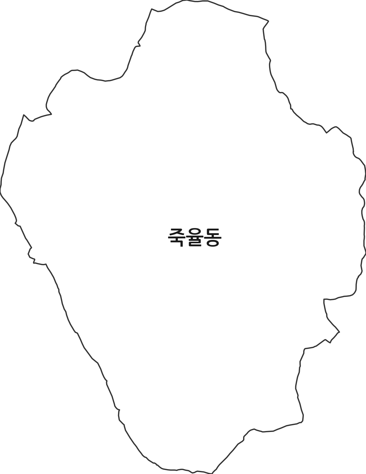 경기도 시흥시 죽율동 법정동 행정구역 경계 지도