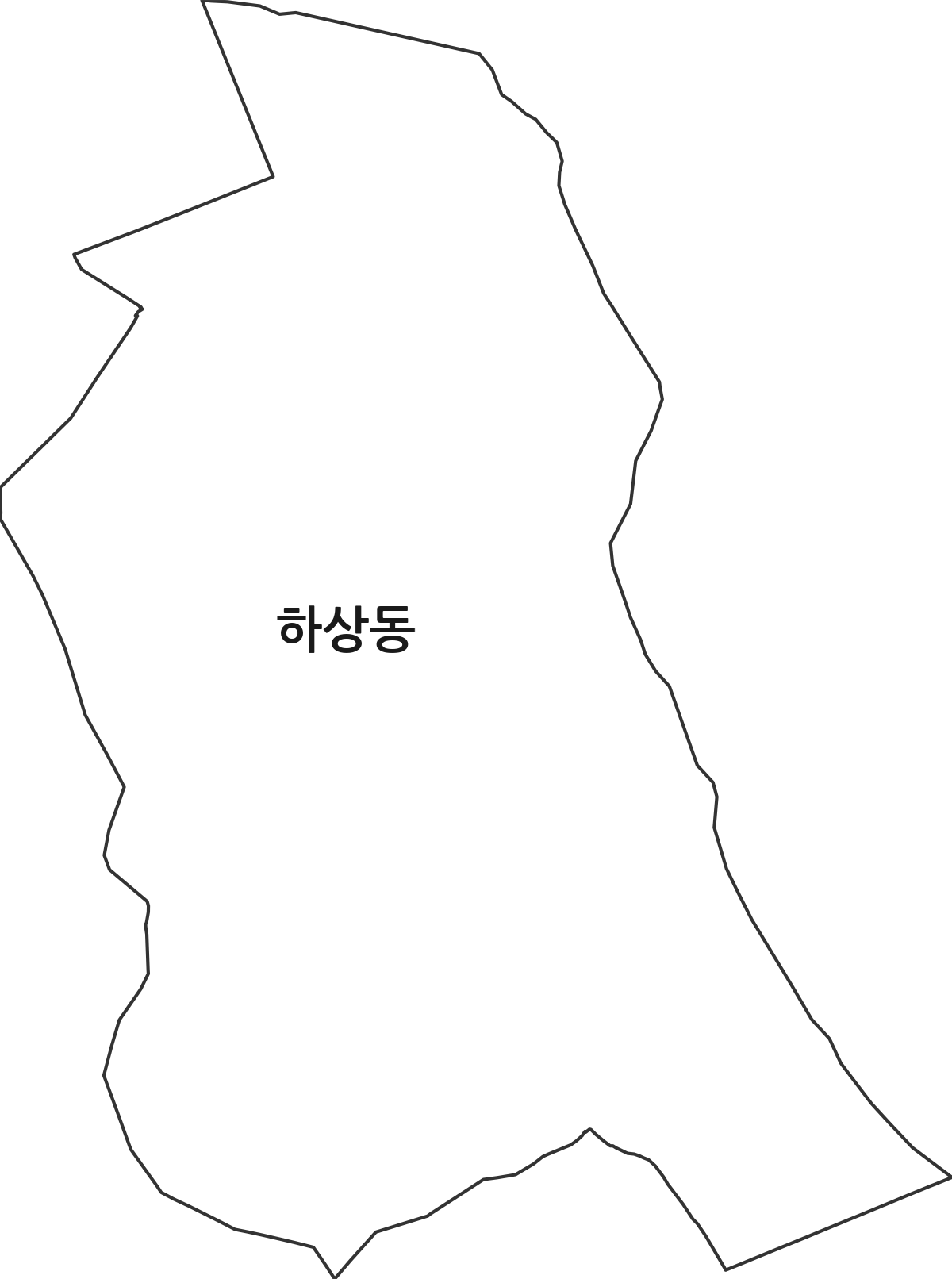 경기도 시흥시 하상동 법정동 행정구역 경계 지도