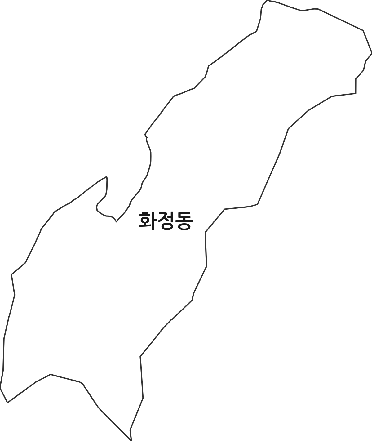 경기도 시흥시 화정동 법정동 행정구역 경계 지도