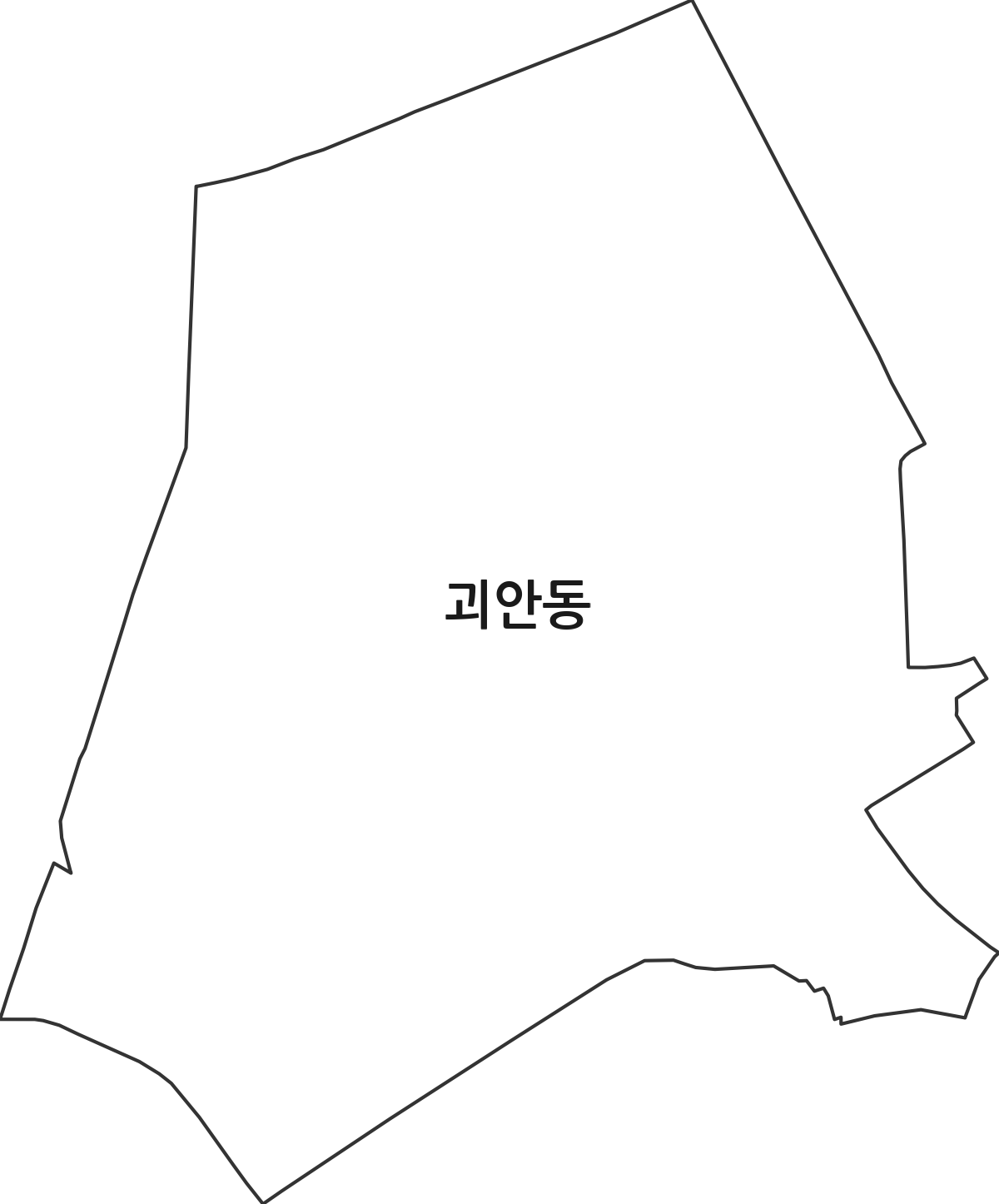 경기도 부천시 소사구 괴안동 행정동 행정구역 경계 지도