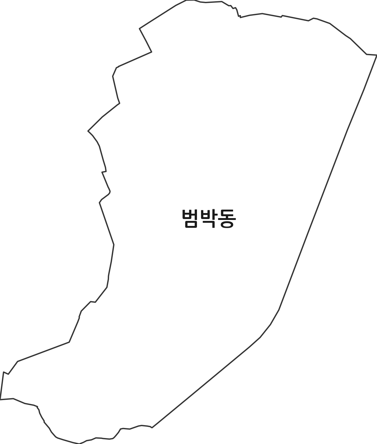 경기도 부천시 소사구 범박동 행정동 행정구역 경계 지도