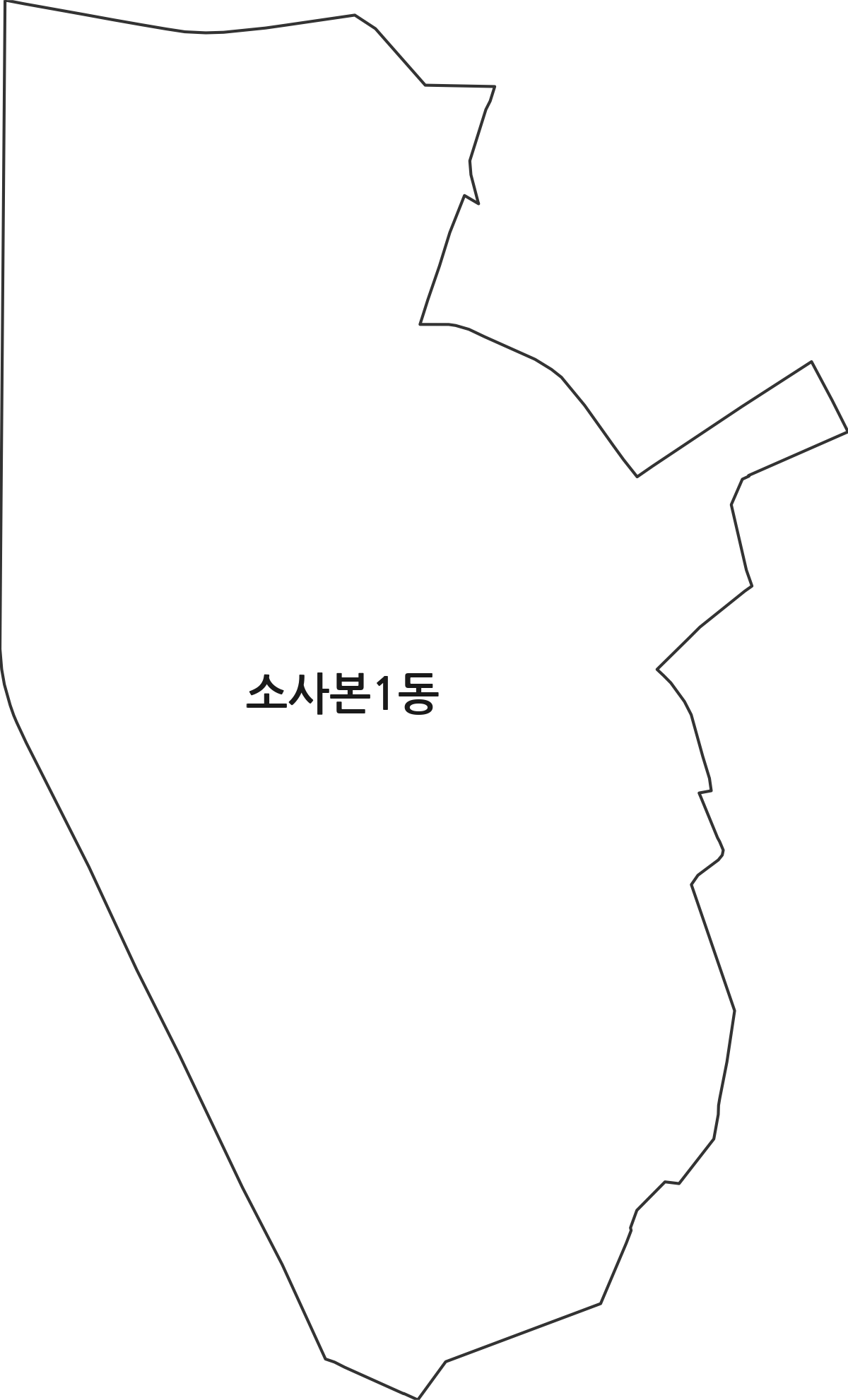 경기도 부천시 소사구 소사본1동 행정동 행정구역 경계 지도