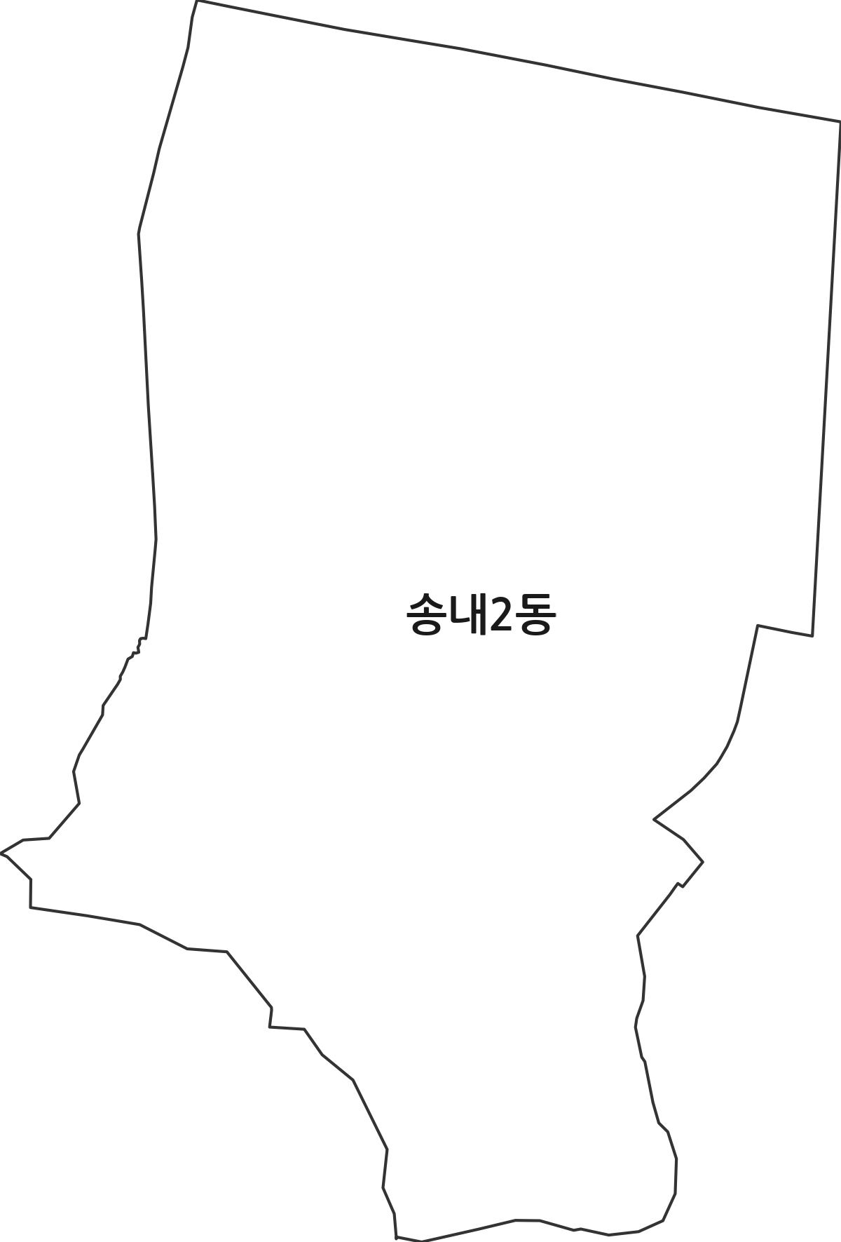 경기도 부천시 소사구 송내2동 행정동 행정구역 경계 지도