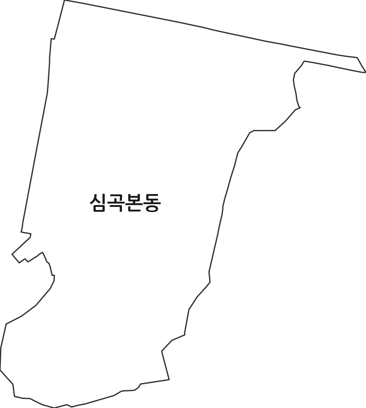 경기도 부천시 소사구 심곡본동 행정동 행정구역 경계 지도