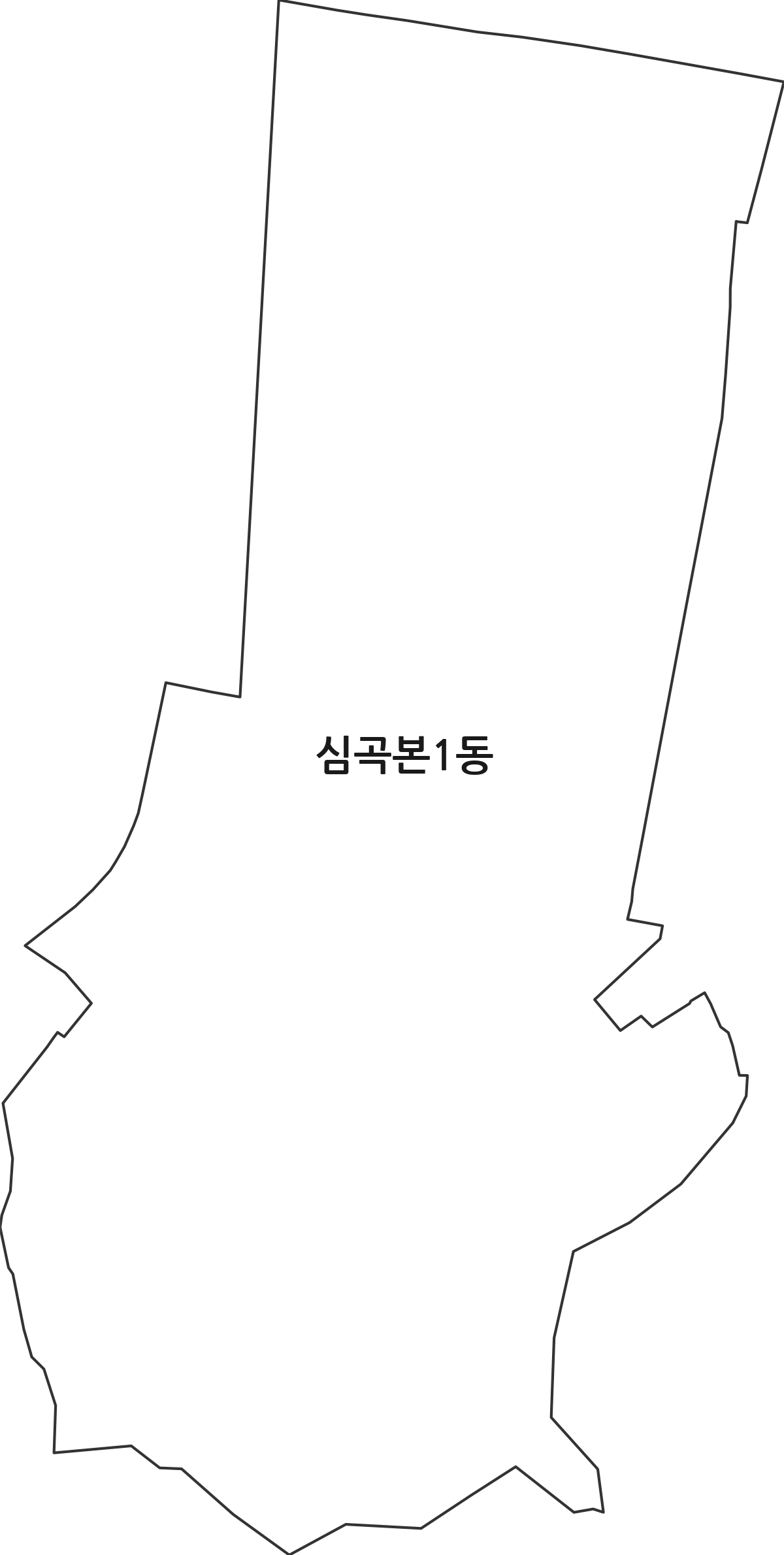 경기도 부천시 소사구 심곡본1동 행정동 행정구역 경계 지도