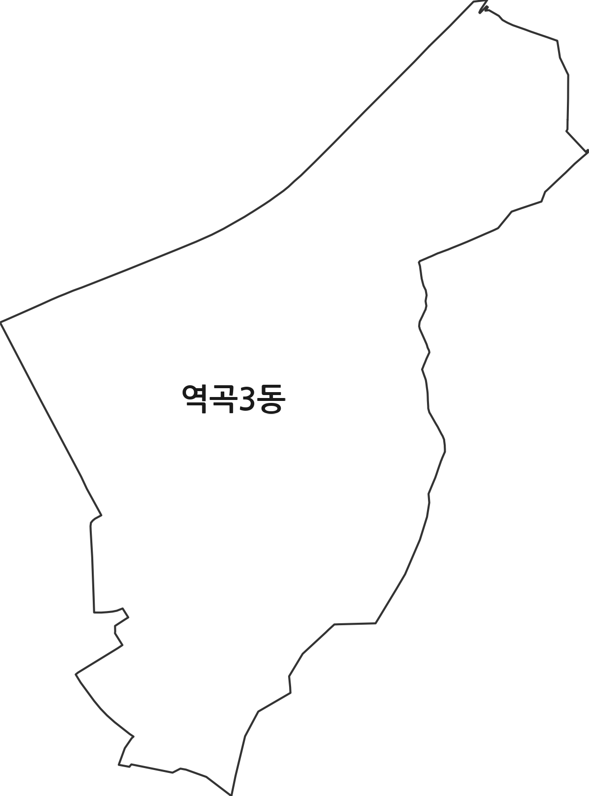 경기도 부천시 소사구 역곡3동 행정동 행정구역 경계 지도