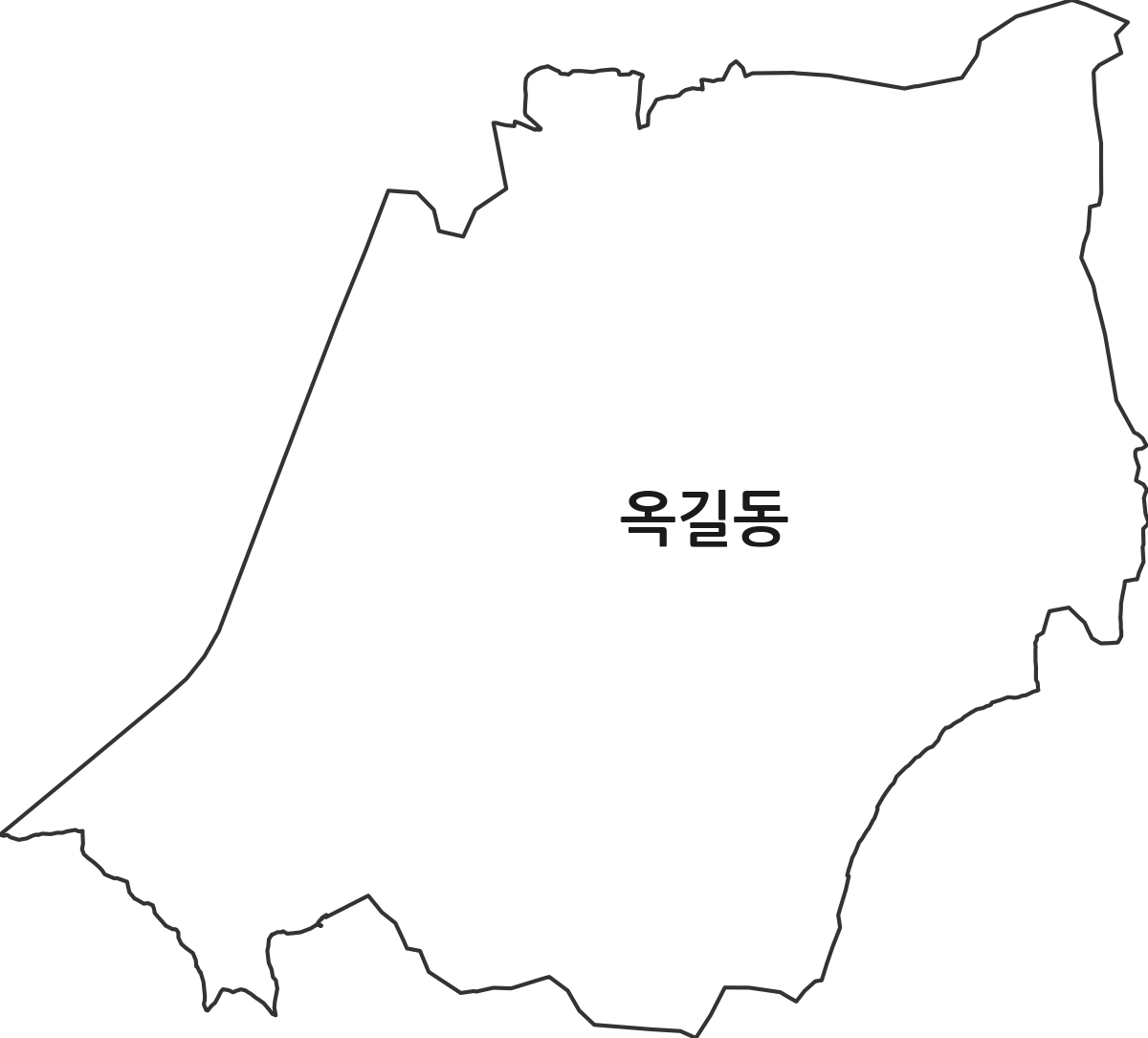 경기도 부천시 소사구 옥길동 행정동 행정구역 경계 지도