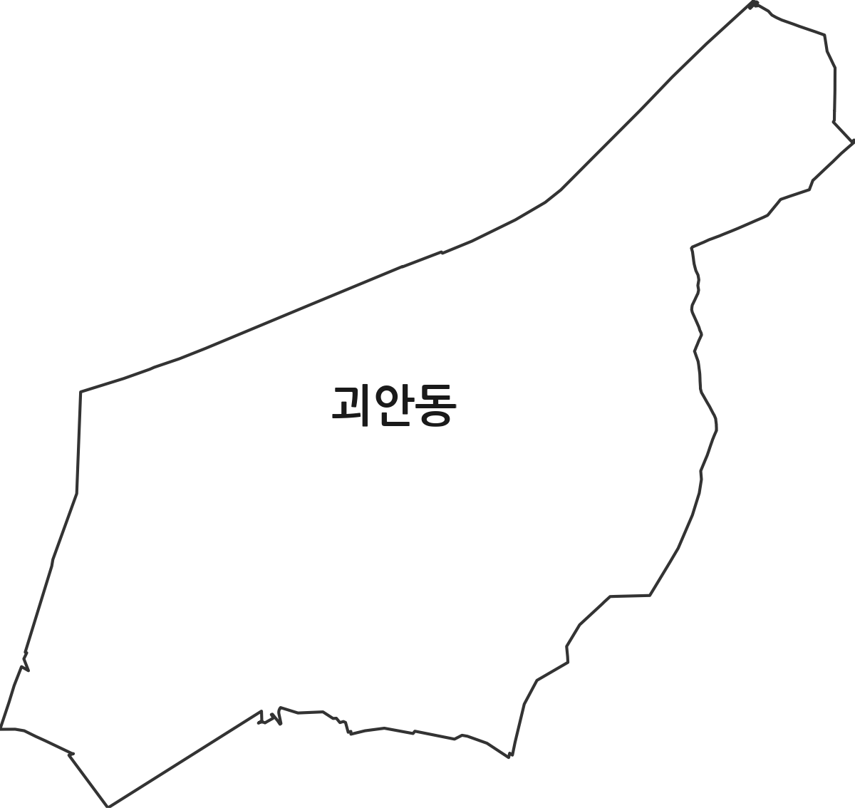 경기도 부천시 소사구 괴안동 법정동 행정구역 경계 지도