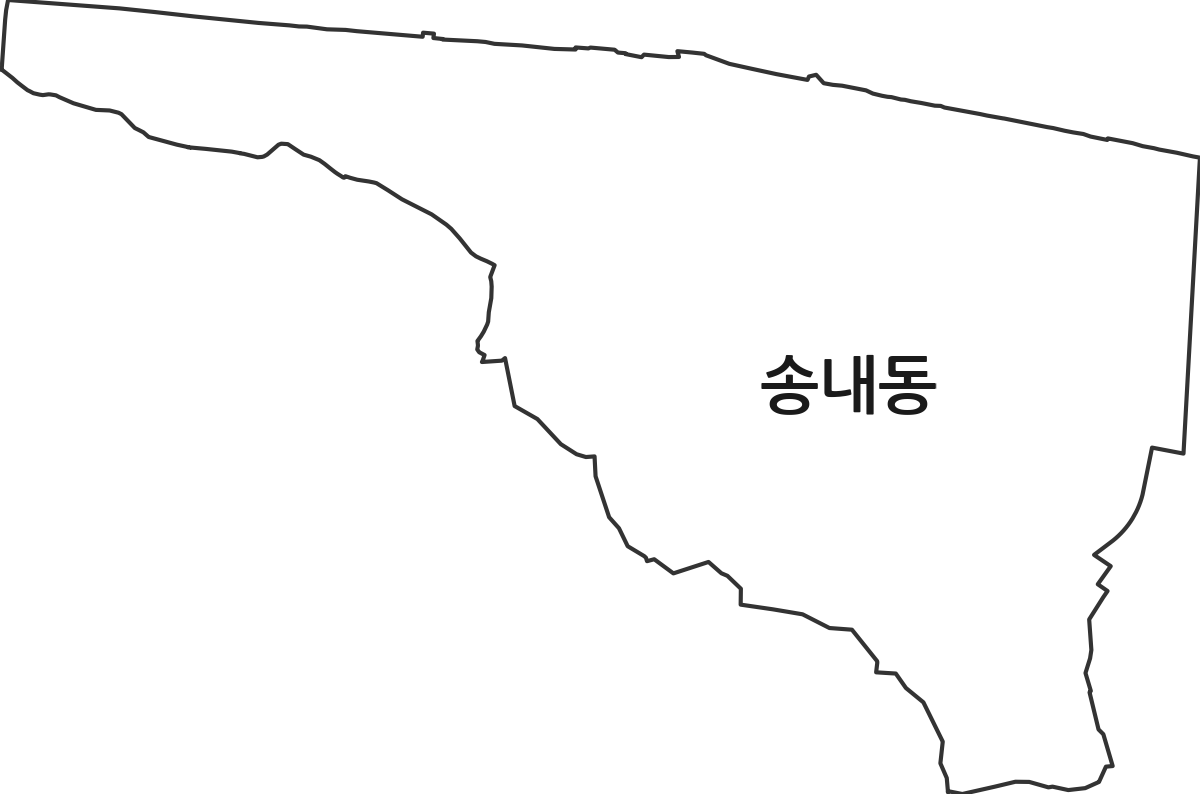 경기도 부천시 소사구 송내동 법정동 행정구역 경계 지도