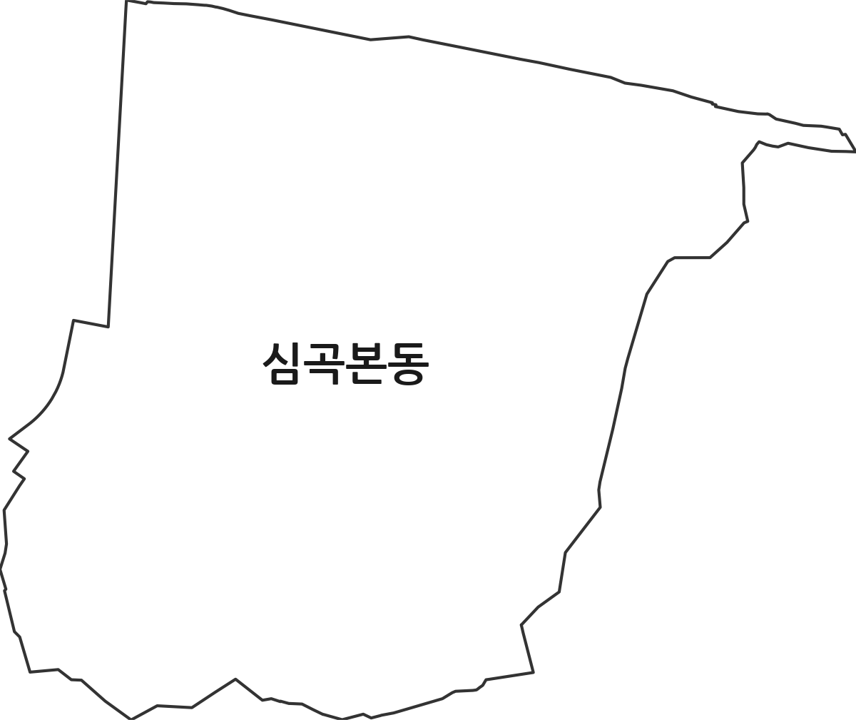 경기도 부천시 소사구 심곡본동 법정동 행정구역 경계 지도