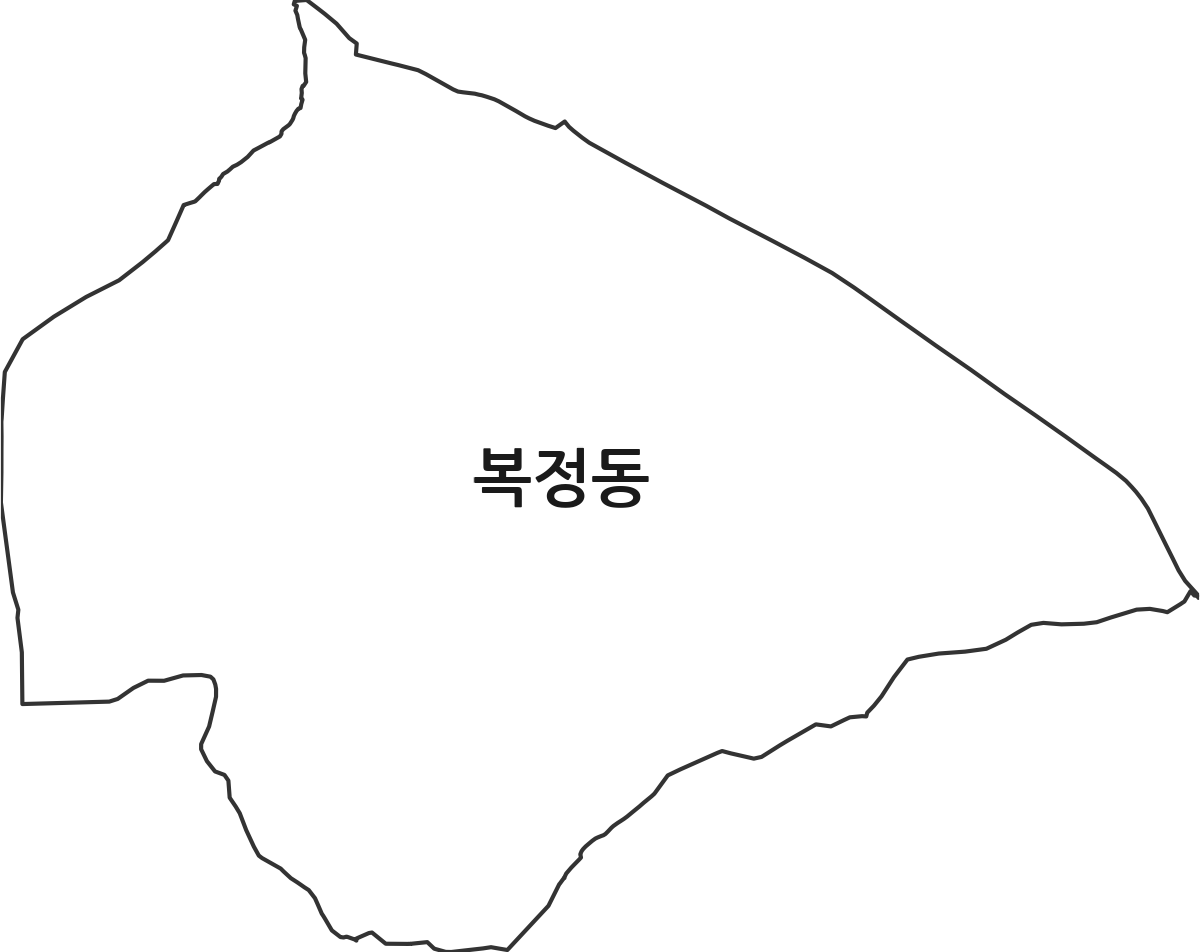 경기도 성남시 수정구 복정동 행정동 행정구역 경계 지도