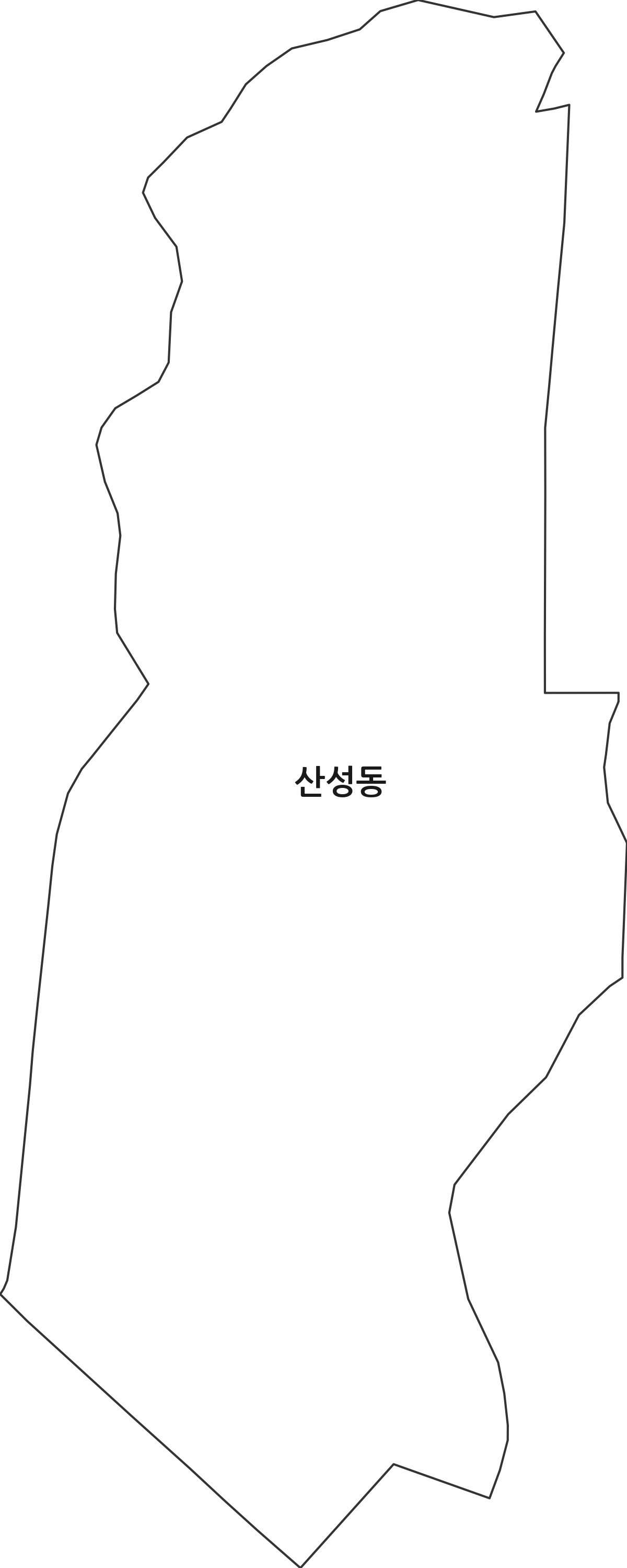 경기도 성남시 수정구 산성동 행정동 행정구역 경계 지도