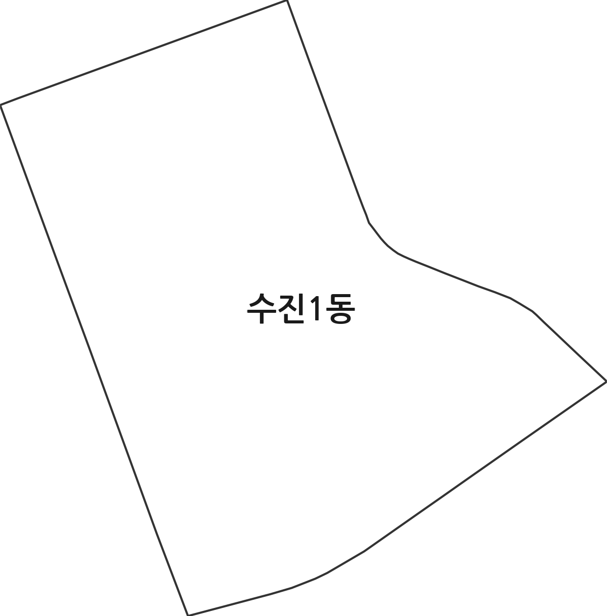 경기도 성남시 수정구 수진1동 행정동 행정구역 경계 지도