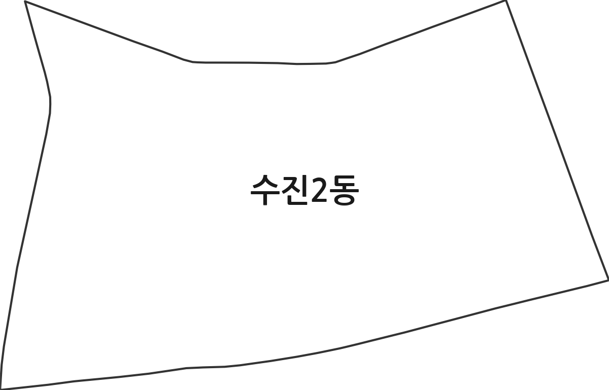 경기도 성남시 수정구 수진2동 행정동 행정구역 경계 지도