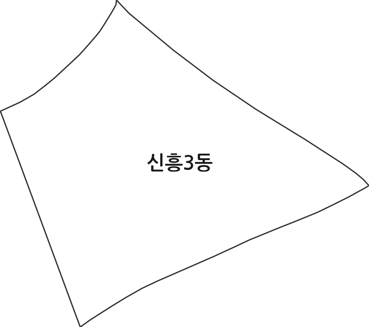 경기도 성남시 수정구 신흥3동 행정동 행정구역 경계 지도