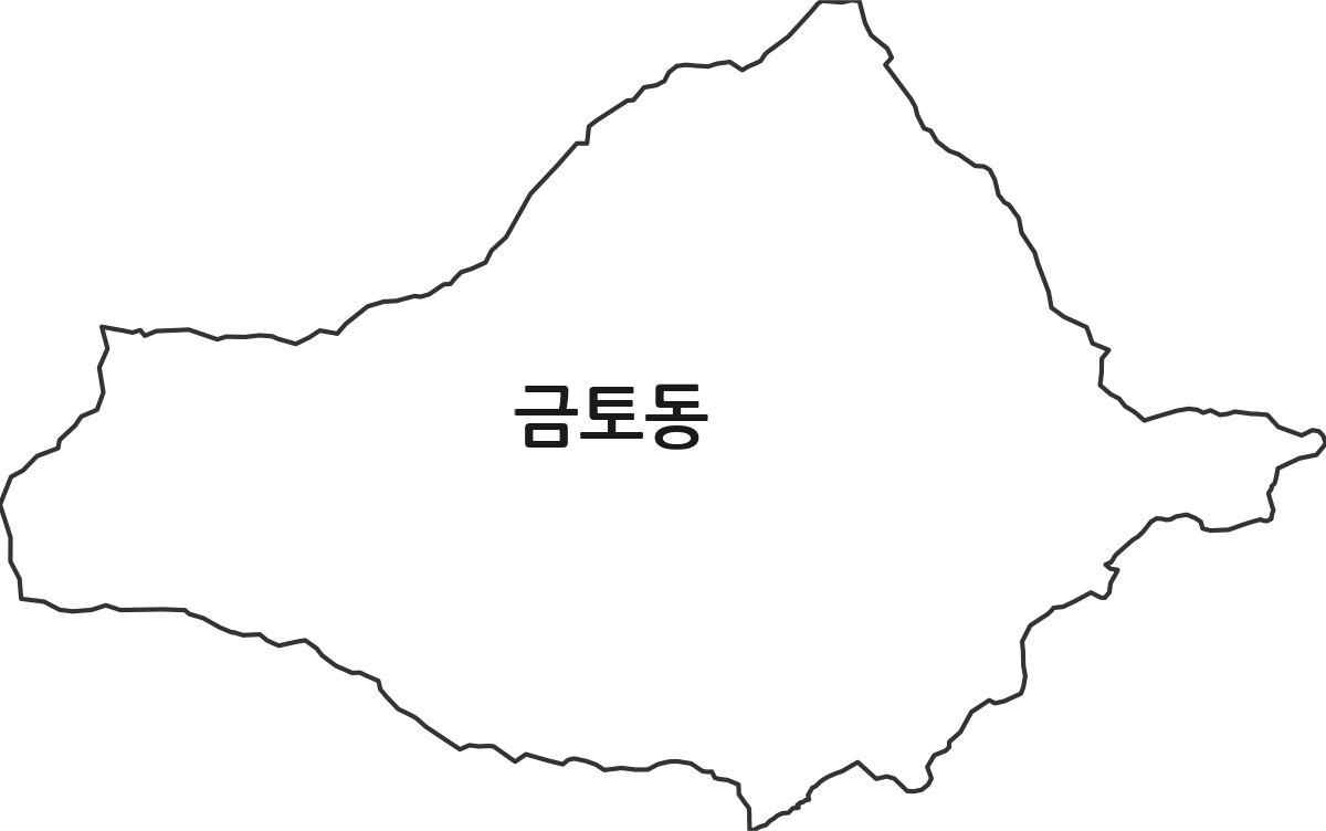 경기도 성남시 수정구 금토동 법정동 행정구역 경계 지도