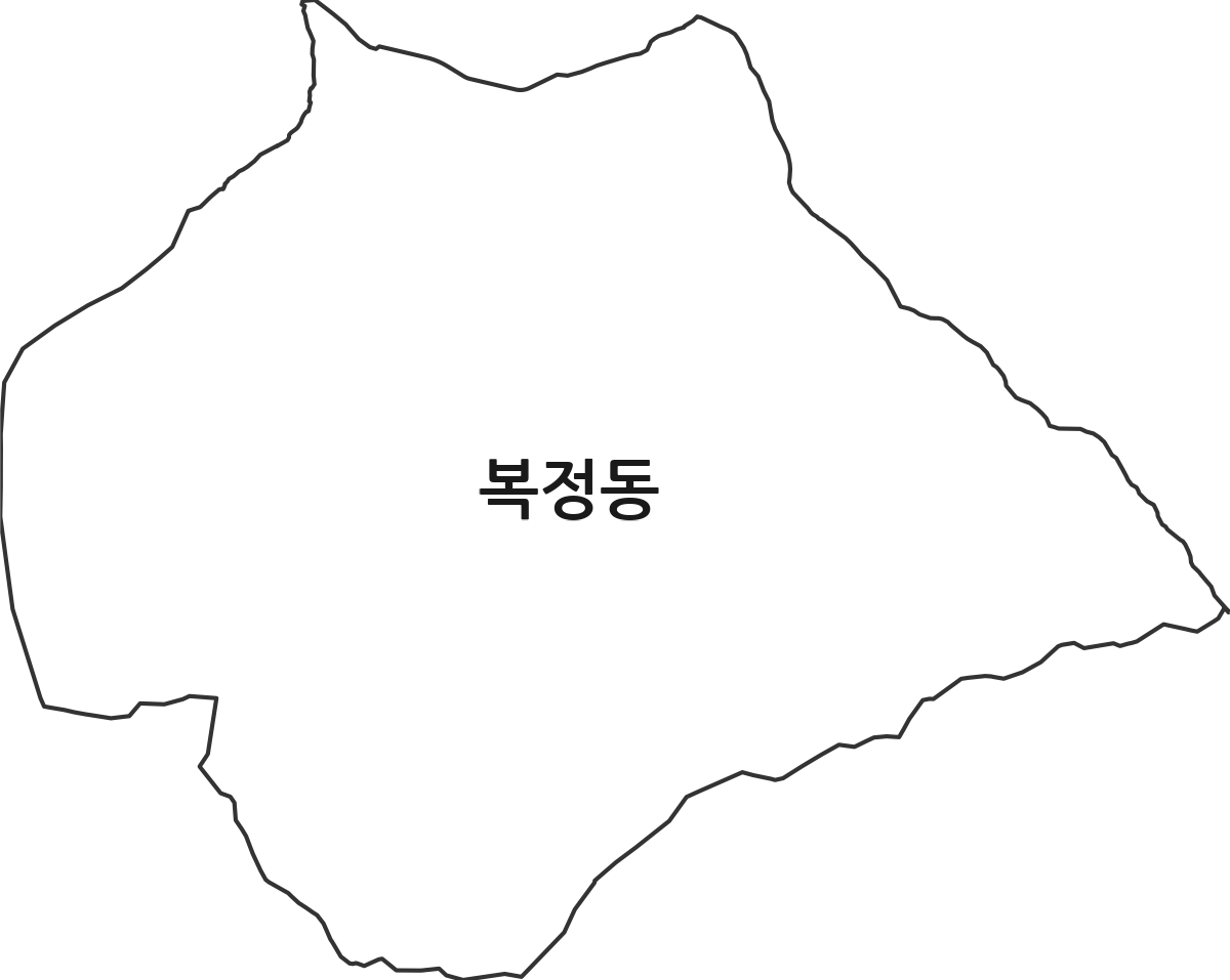 경기도 성남시 수정구 복정동 법정동 행정구역 경계 지도
