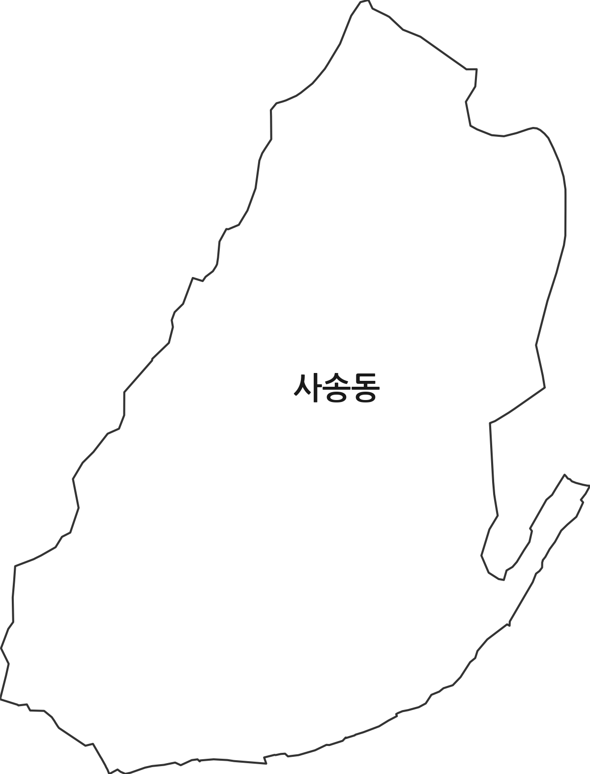 경기도 성남시 수정구 사송동 법정동 행정구역 경계 지도