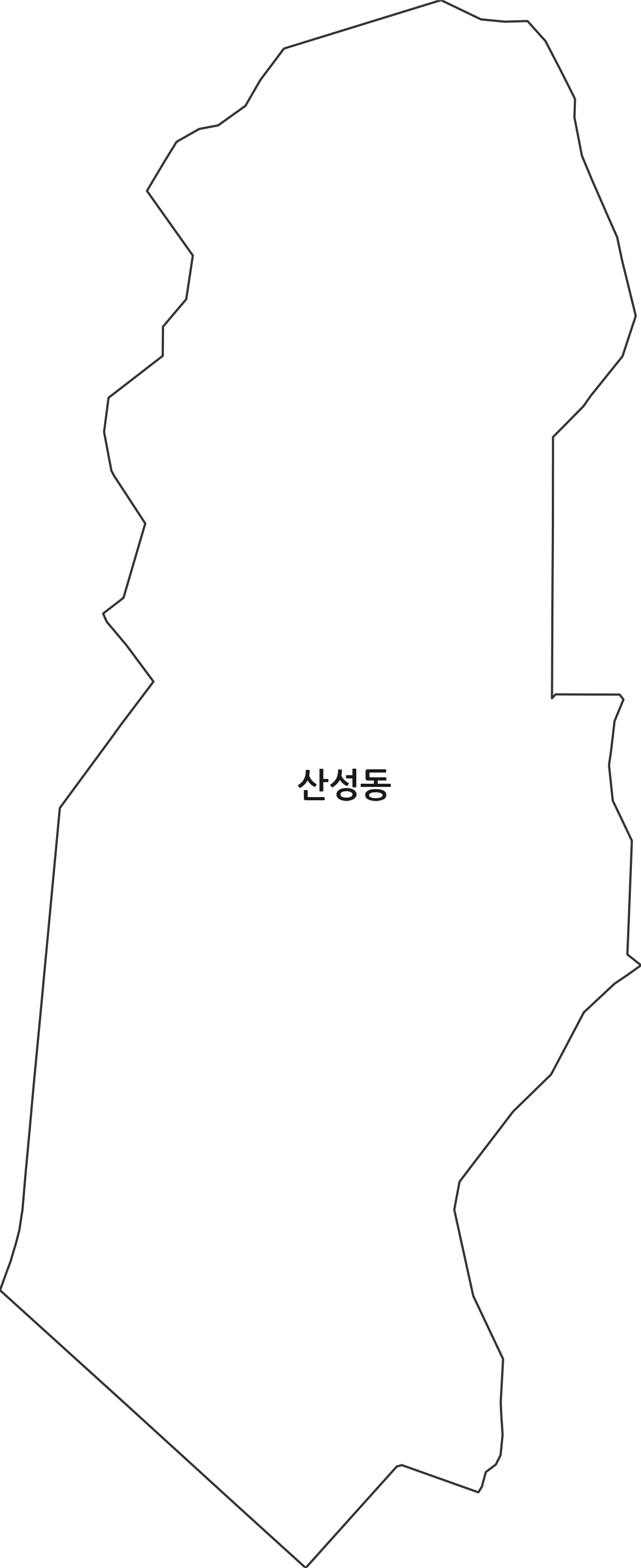 경기도 성남시 수정구 산성동 법정동 행정구역 경계 지도
