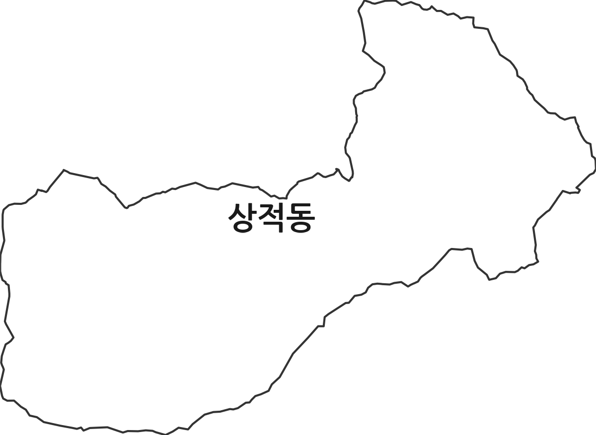 경기도 성남시 수정구 상적동 법정동 행정구역 경계 지도