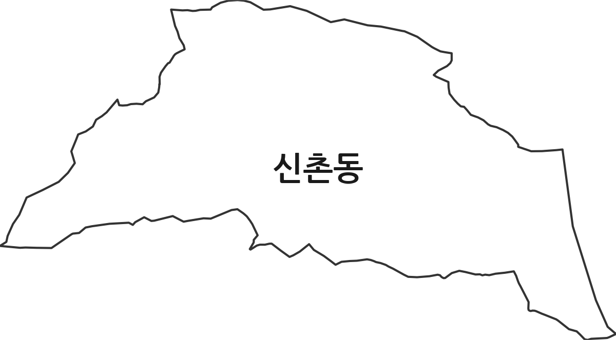 경기도 성남시 수정구 신촌동 법정동 행정구역 경계 지도