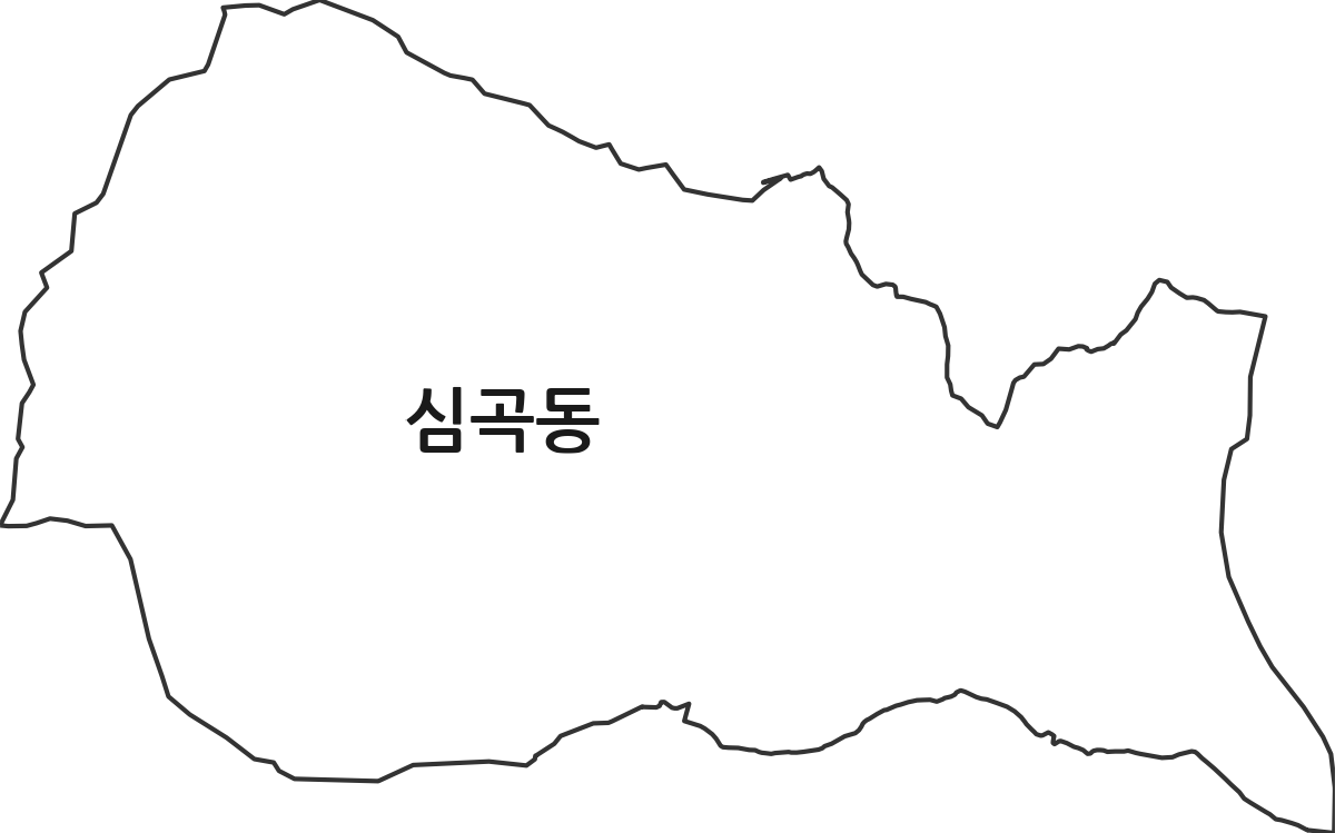 경기도 성남시 수정구 심곡동 법정동 행정구역 경계 지도