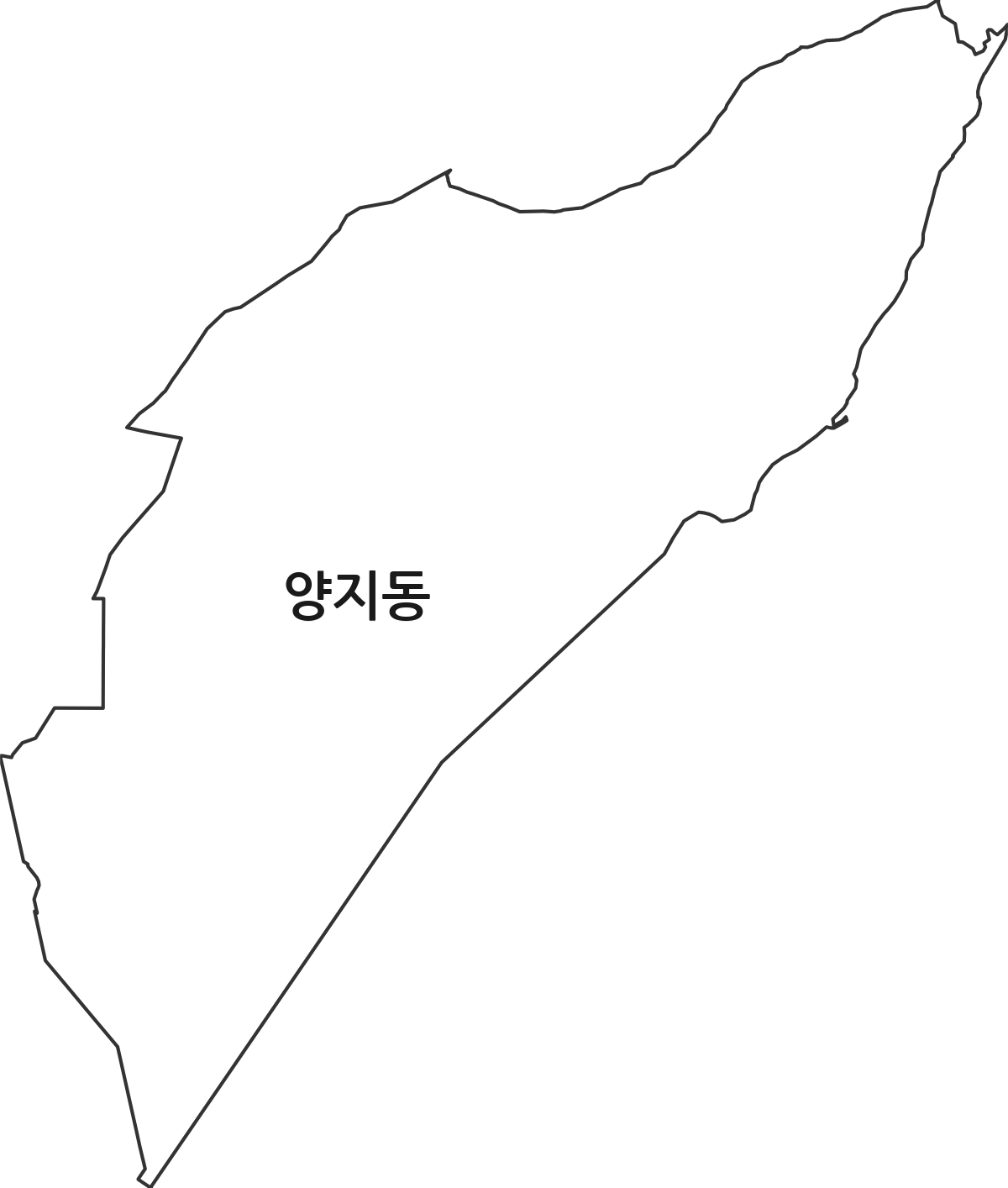 경기도 성남시 수정구 양지동 법정동 행정구역 경계 지도