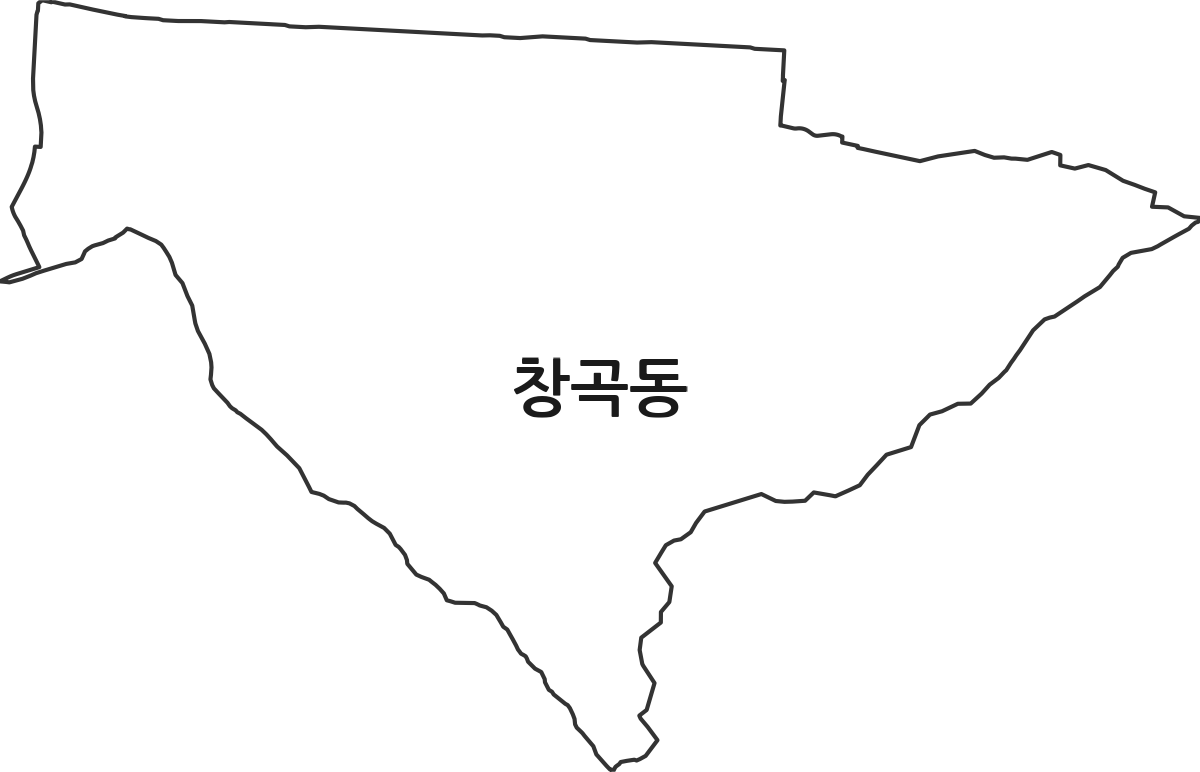 경기도 성남시 수정구 창곡동 법정동 행정구역 경계 지도