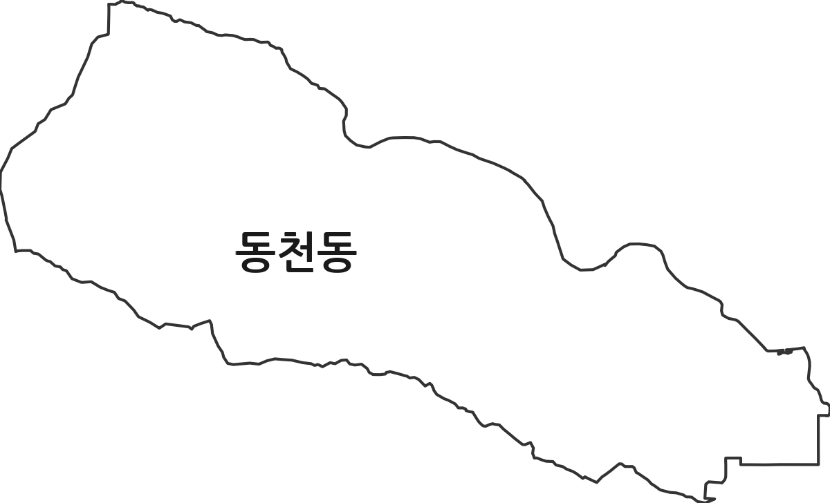 경기도 용인시 수지구 동천동 행정동 행정구역 경계 지도