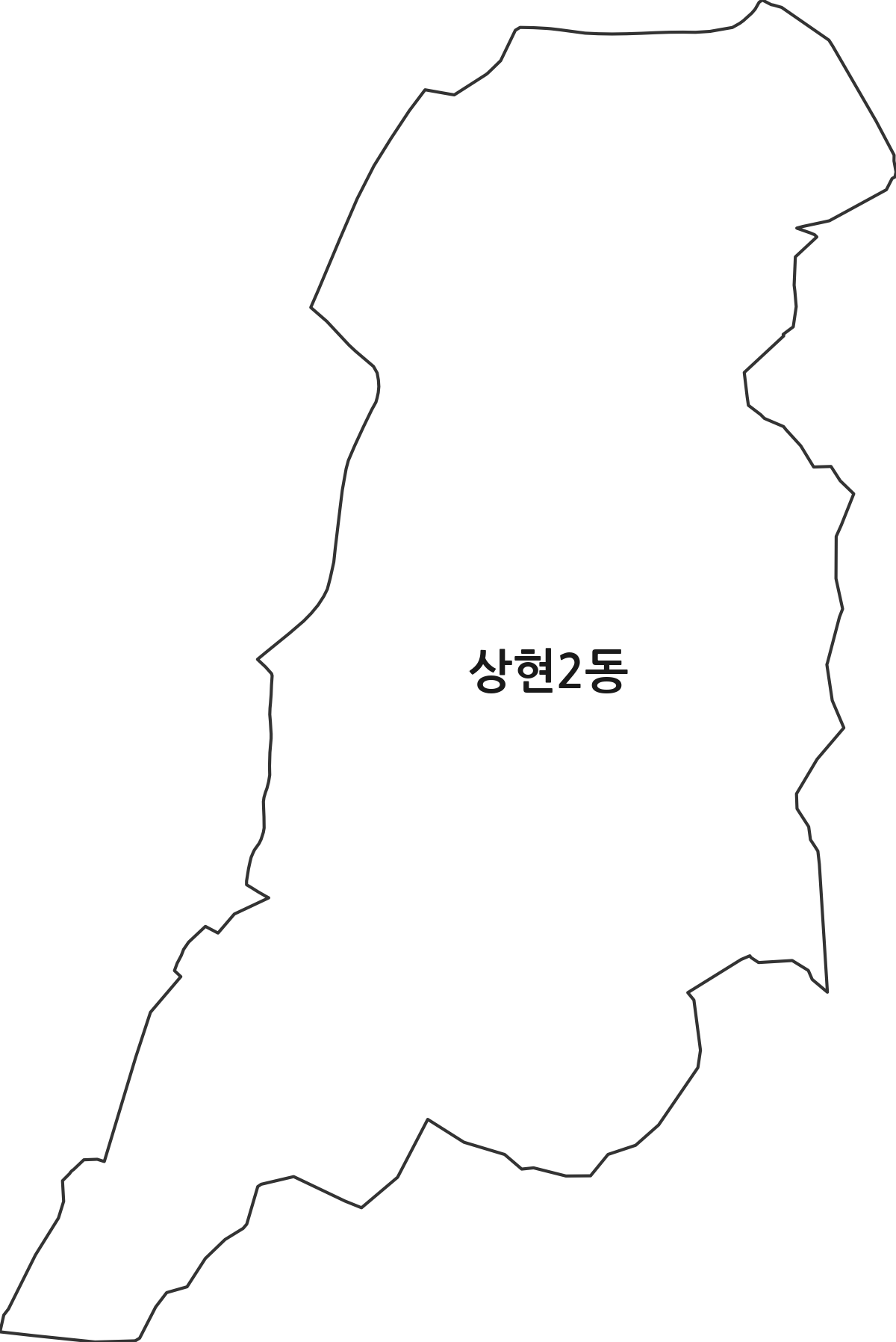 경기도 용인시 수지구 상현2동 행정동 행정구역 경계 지도