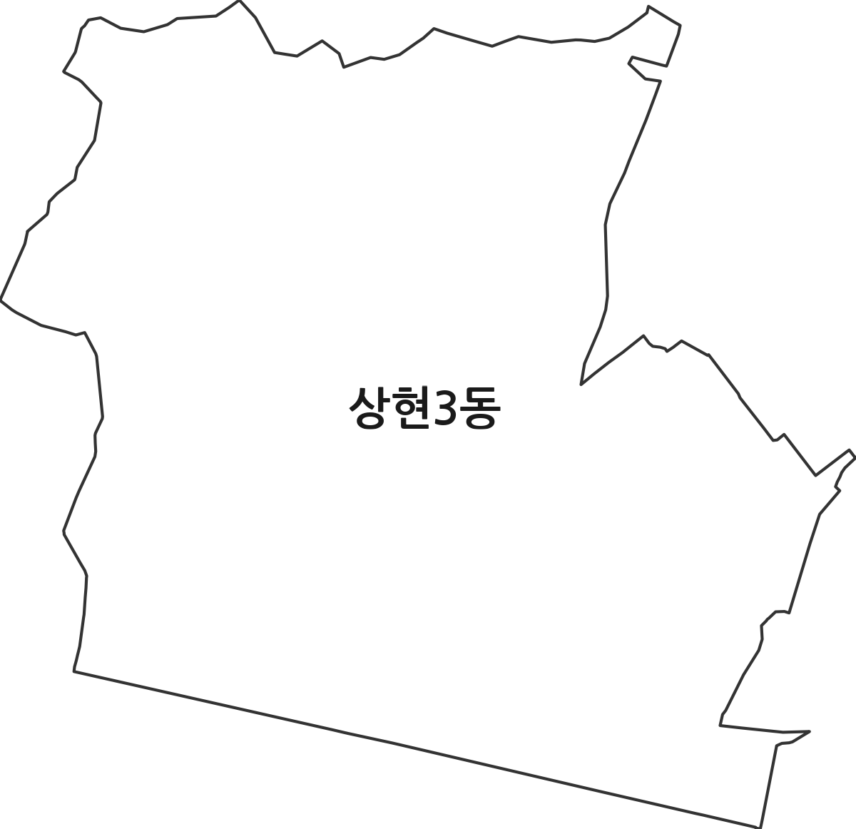 경기도 용인시 수지구 상현3동 행정동 행정구역 경계 지도